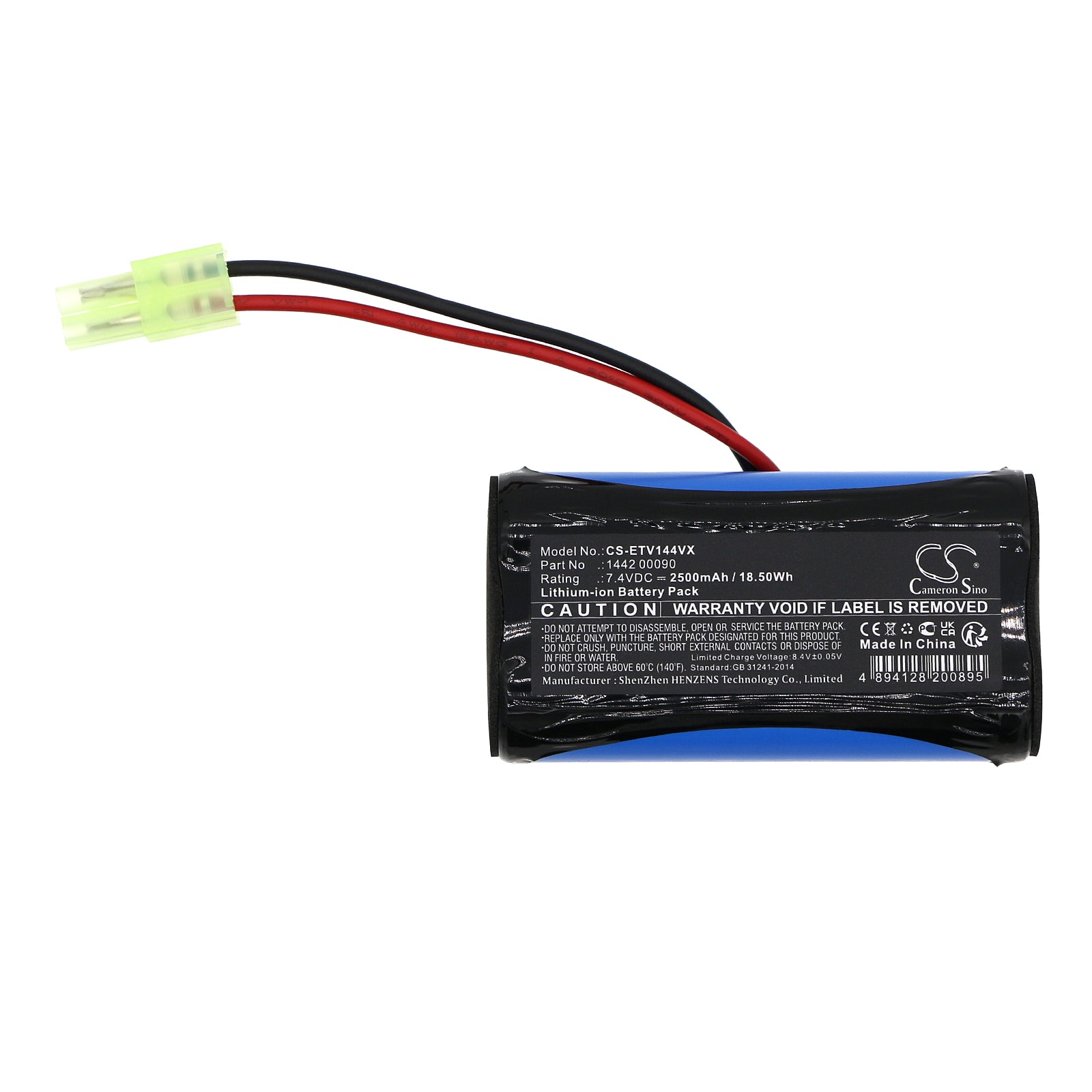 Li-ion, Vacuum Battery fits Eta 1442 Verto, 7.4V, 2500mAh Vacuum Cameron Sino Technology Limited