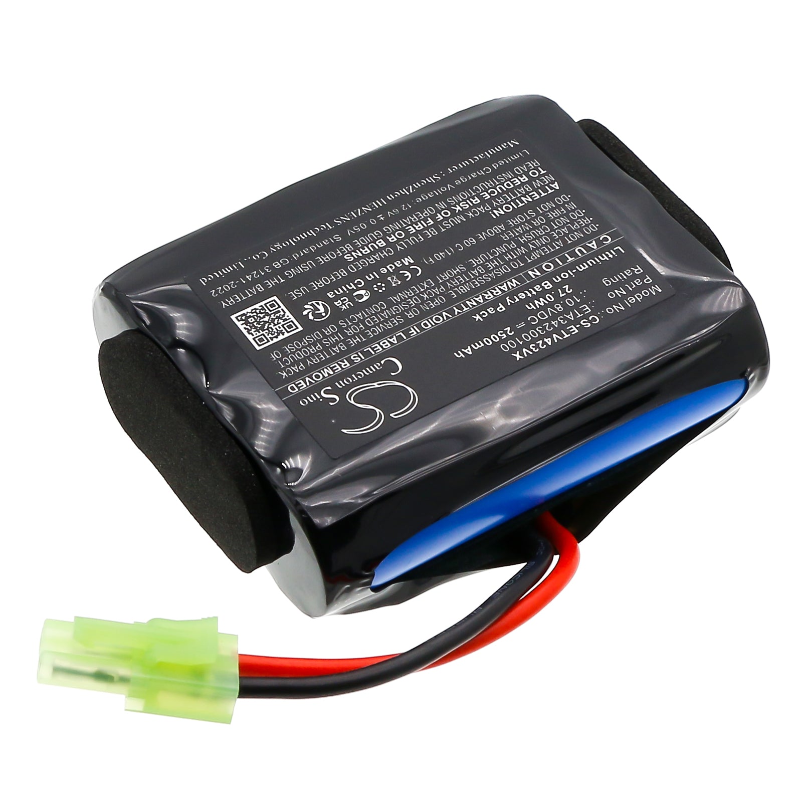 10.8V, Li-ion, 2500mAh, Battery fits ETA 3423 Verto II, ETA342390000, 27Wh Vacuum Cameron Sino Technology Limited