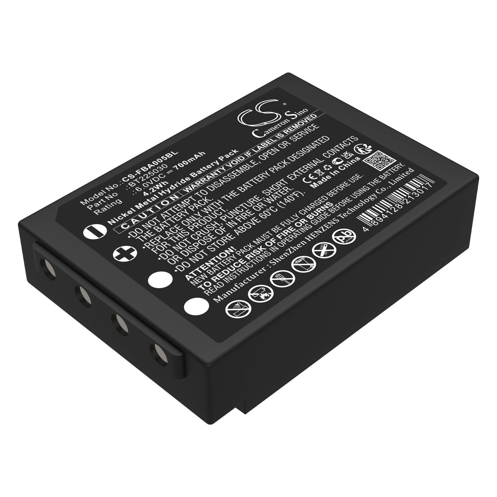 6V, Ni-MH, 700mAh, Battery fits HBC Funkfernsteuerung Tele Teach TTB 05, TTB 05, 4.2Wh Crane Remote Control Cameron Sino Technology Limited