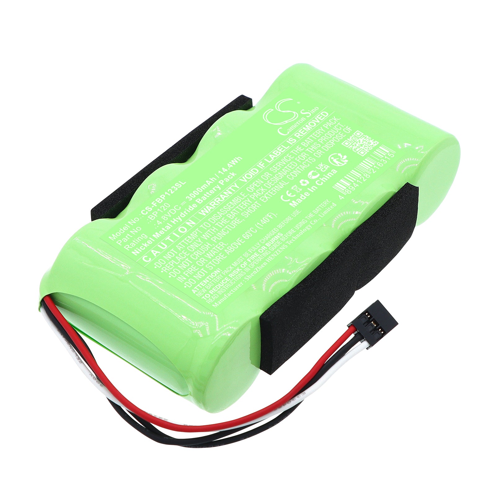 4.8V, Ni-MH, 3000mAh, Battery fits Fluke Scopemeter 120 (Firmware 2.01 version or above), 14.4Wh Equipment, Survey, Test Cameron Sino Technology Limited