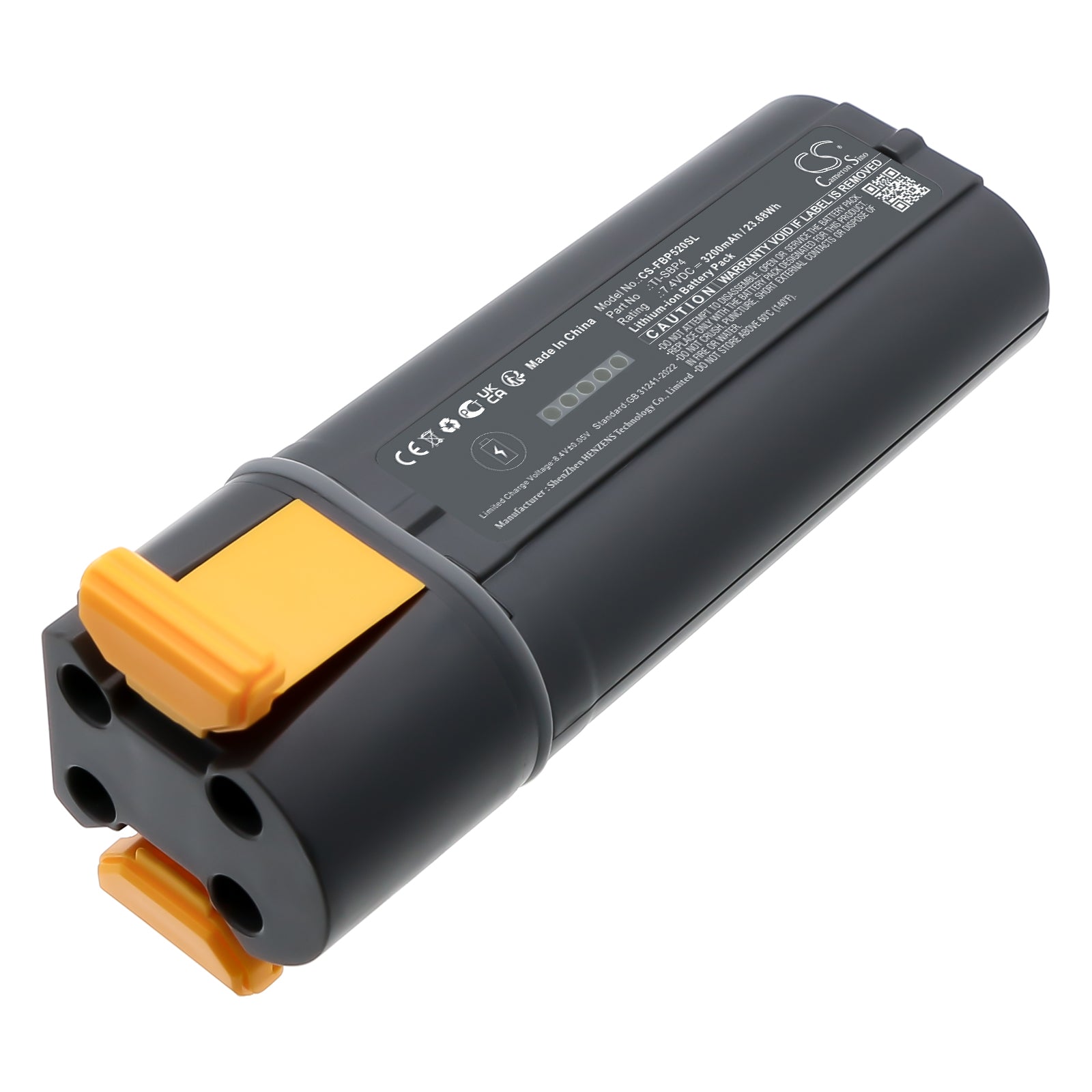 7.4V, Li-ion, 3200mAh, Battery fits Fluke TiX520, TiX560, 23.68Wh Thermal Camera Cameron Sino Technology Limited