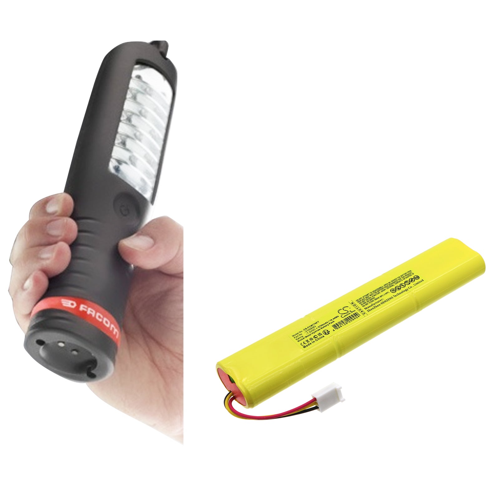 Ni-MH, Flashlight Battery fits Facom 779.cl1, 779.cl16, 7.2V, 2700mAh Flashlight Cameron Sino Technology Limited