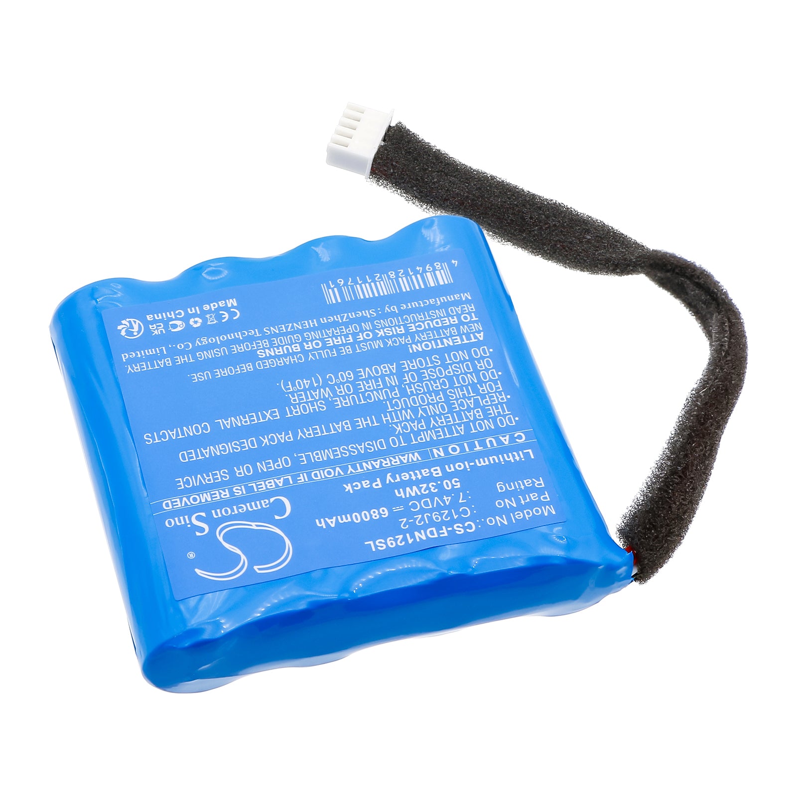 7.4V, Li-ion, 6800mAh, Battery fits Fender Indio, 50.32Wh Speaker Cameron Sino Technology Limited