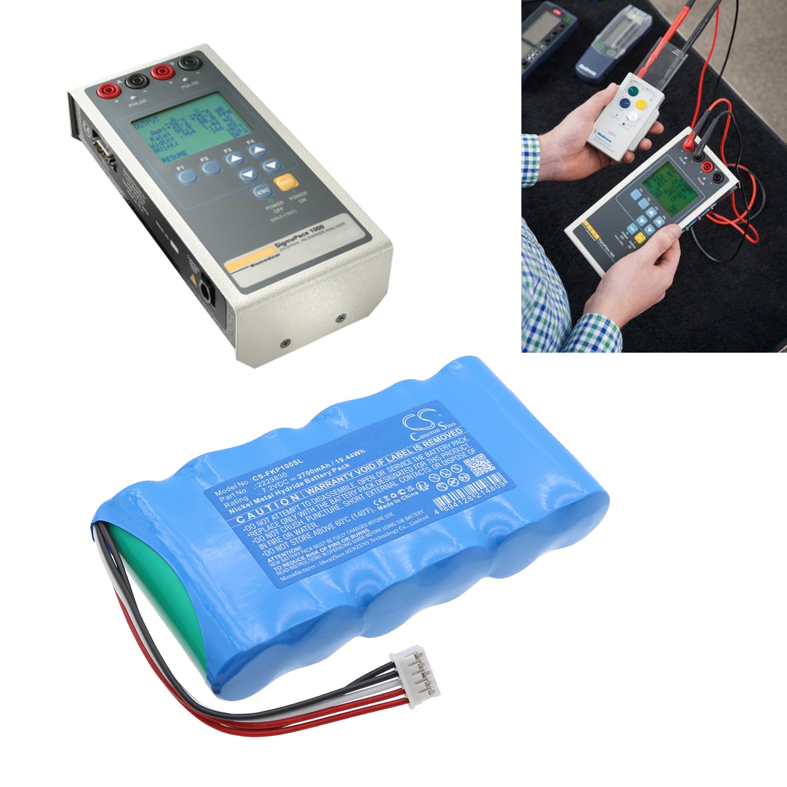7.2V, Ni-MH, 2700mAh, Battery fits Fluke SigmaPace 1000, 19.44Wh Equipment, Survey, Test Cameron Sino Technology Limited