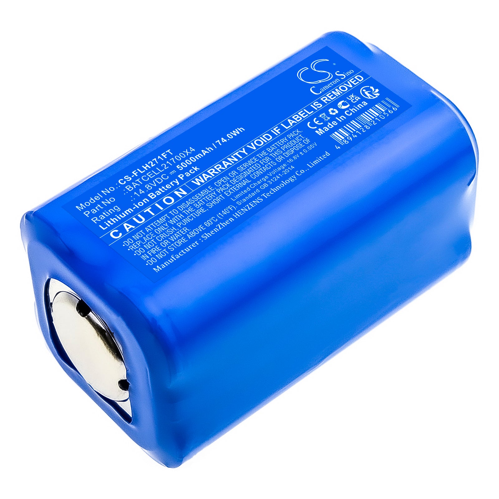 Li-ion, Flashlight Battery fits Bigblue Cb 10000p, Cb 9000p, 14.8V, 5000mAh Flashlight Cameron Sino Technology Limited