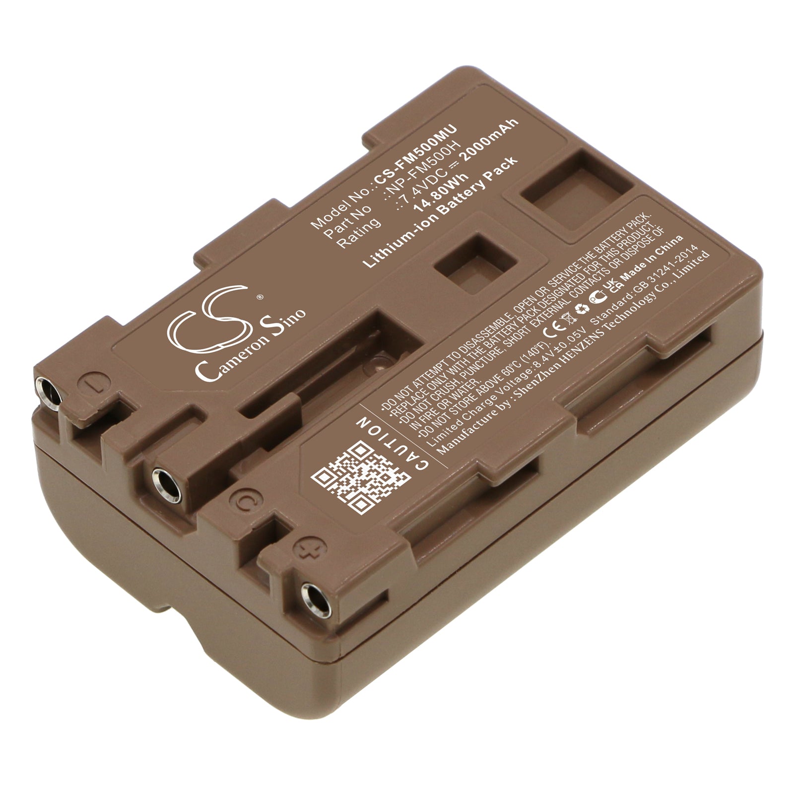Li-ion, Camera Battery fits Sony Alpha Dslr-a100, Alpha Dslr-a100/b, 7.4V, 2000mAh Camera Cameron Sino Technology Limited