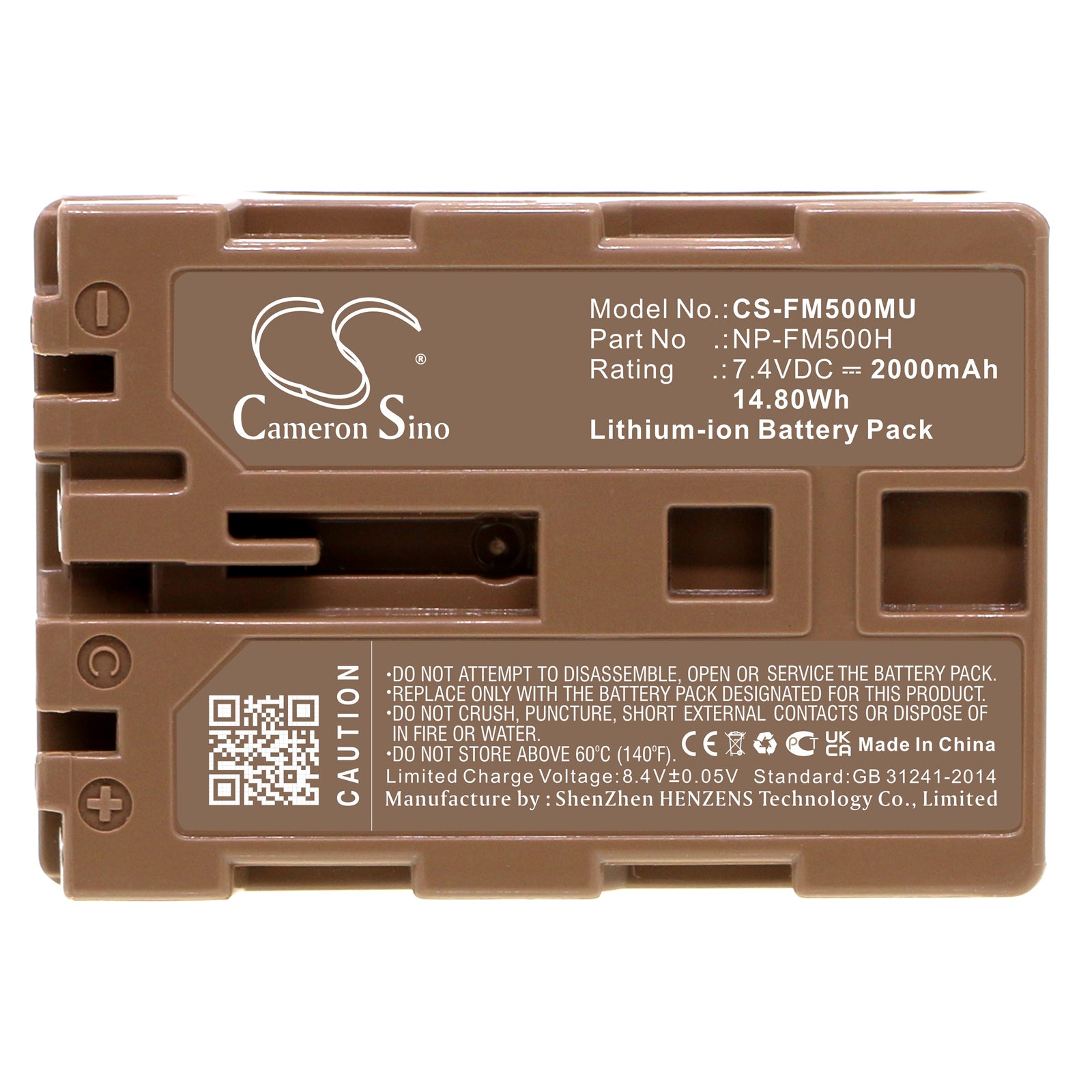 Li-ion, Camera Battery fits Sony Alpha Dslr-a100, Alpha Dslr-a100/b, 7.4V, 2000mAh Camera Cameron Sino Technology Limited