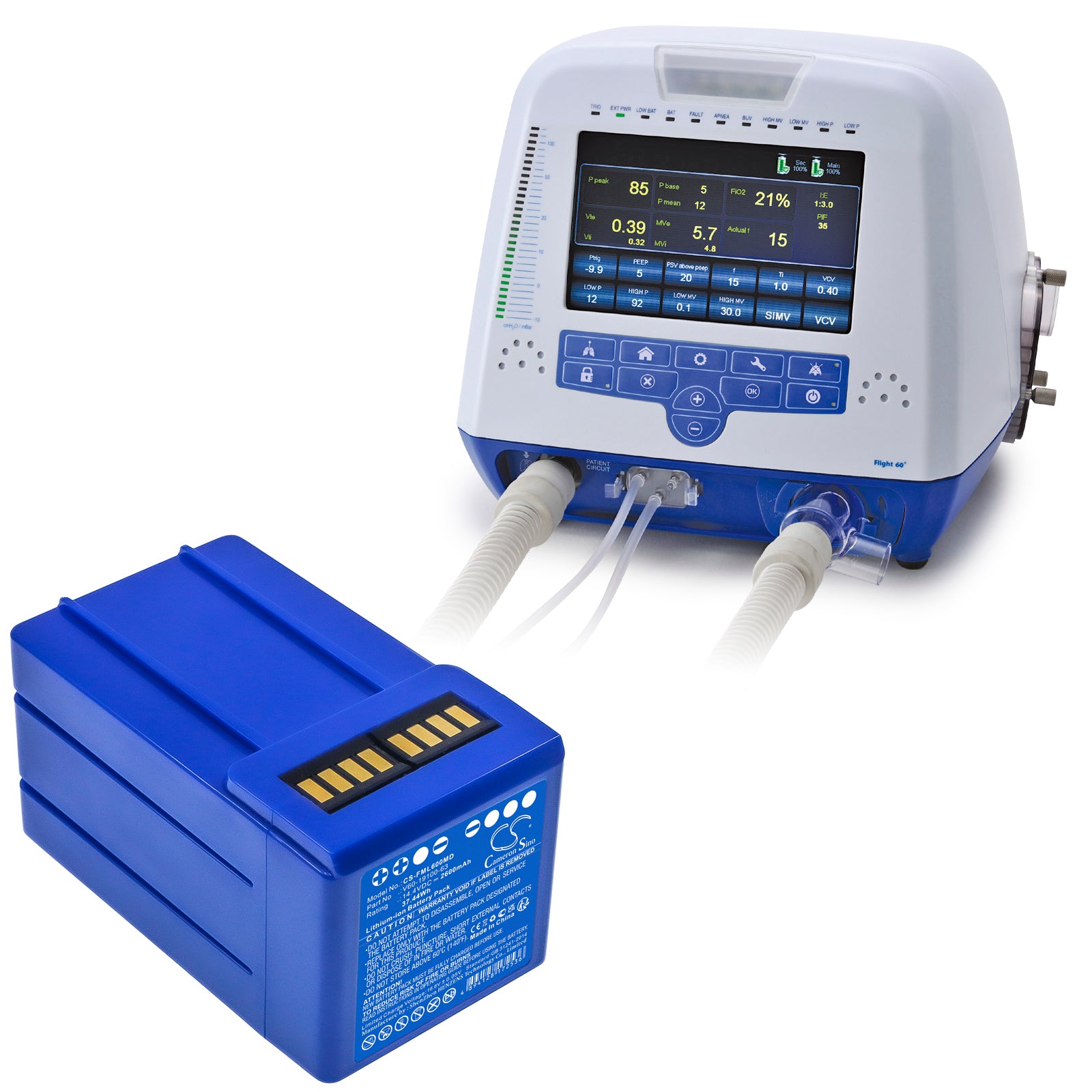 Li-ion, Medical Battery fits Flight Medical Flight 60 Internal, 14.4V, 2600mAh Medical Cameron Sino Technology Limited