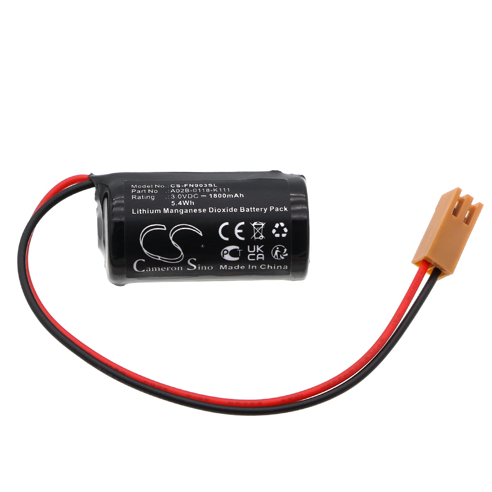 3V, Li-MnO2, 1800mAh, Battery fits Cutler Hammer Fanuc 90-30 | Panasonic A06B, FP2-C2, 5.4Wh PLC Cameron Sino Technology Limited