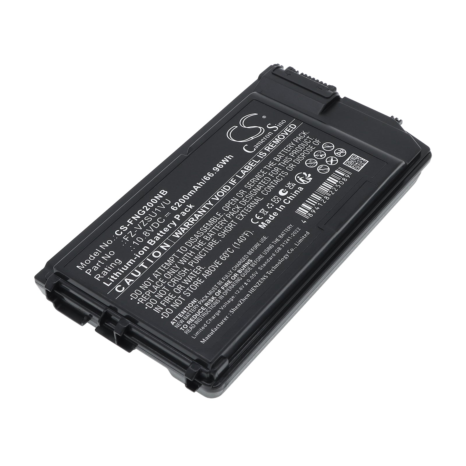 10.8V, Li-ion, 6200mAh, Battery fits Panasonic FZ-G2D, FZ-G2E, 66.96Wh Notebook, Laptop Cameron Sino Technology Limited