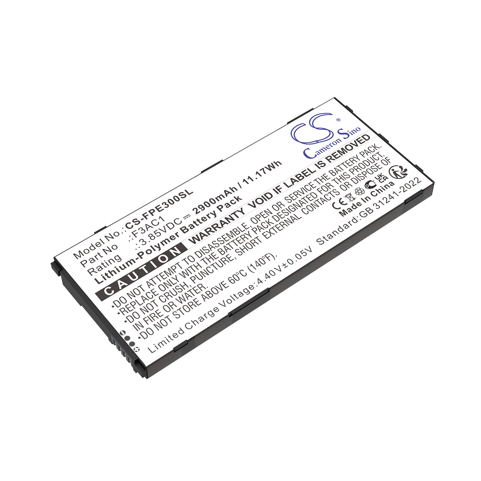 3.85V, Li-Polymer, 2900mAh, Battery fits Fairphone Fairphone 3, Fairphone 3+, 11.17Wh Mobile, SmartPhone Cameron Sino Technology Limited