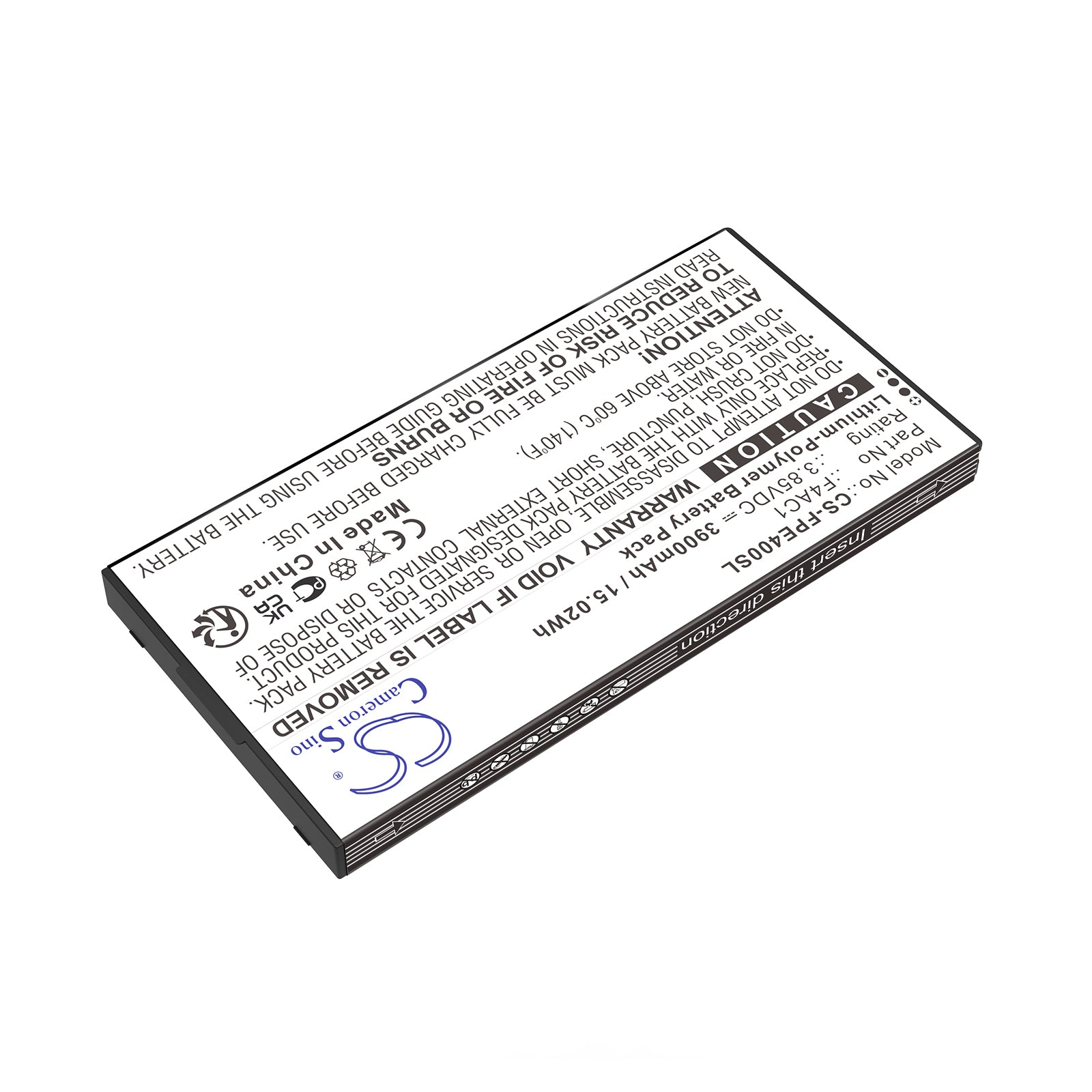 3.85V, Li-Polymer, 3900mAh, Battery fits Fairphone Fairphone 4, 15.02Wh Mobile, SmartPhone Cameron Sino Technology Limited