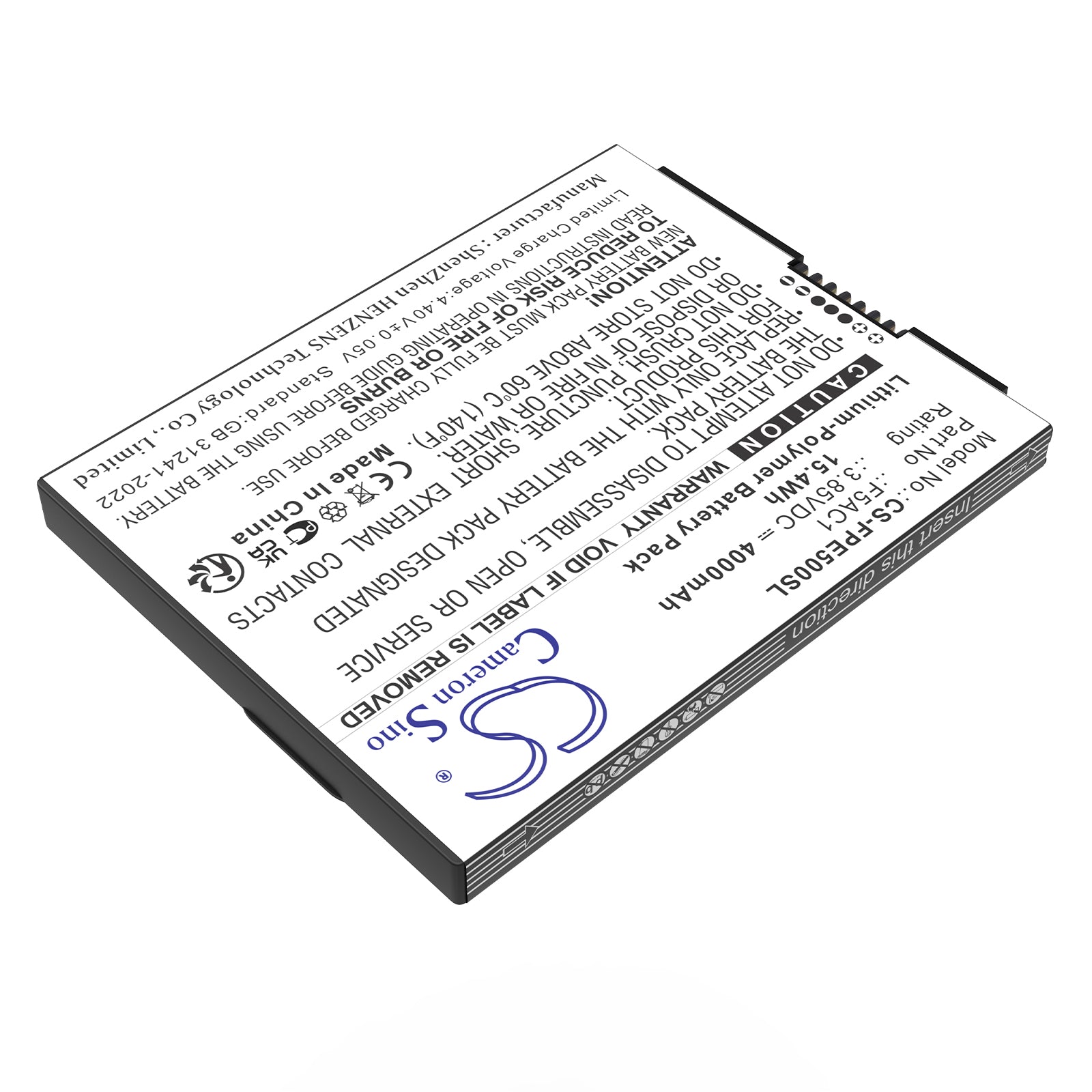 3.85V, Li-Polymer, 4000mAh, Battery fits Fairphone Fairphone 5, 15.4Wh Mobile, SmartPhone Cameron Sino Technology Limited