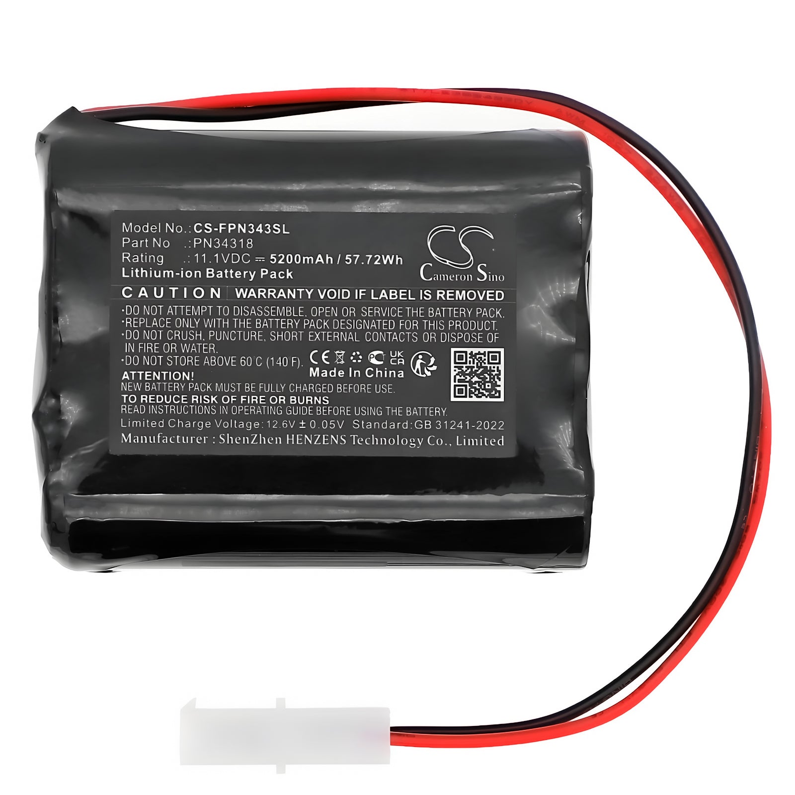 11.1V, Li-ion, 5200mAh, Battery fits Foxpro banshee, cs24, 57.72Wh Sports & Outdoors Cameron Sino Technology Limited