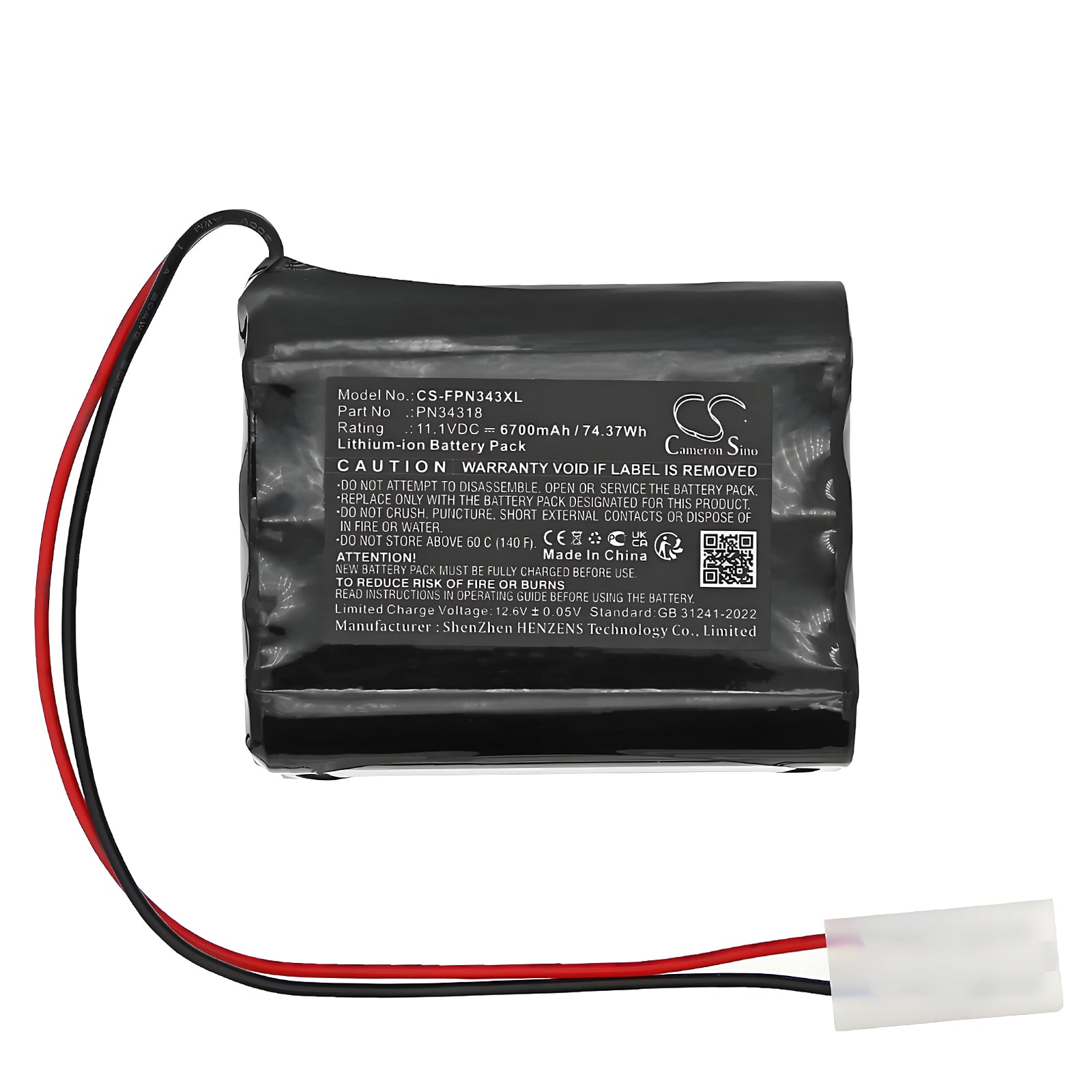 11.1V, Li-ion, 6700mAh, Battery fits Foxpro banshee, cs24, 74.37Wh Sports & Outdoors Cameron Sino Technology Limited