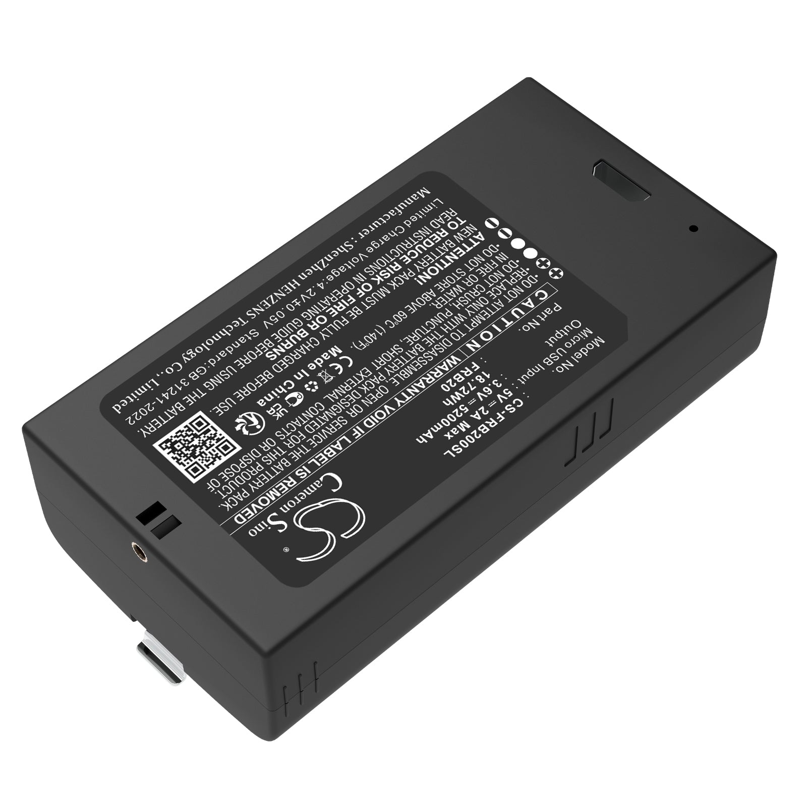 3.6V, Li-ion, 5200mAh, Battery fits Imou Cell 2 Camera, 18.72Wh Home Security Camera Cameron Sino Technology Limited