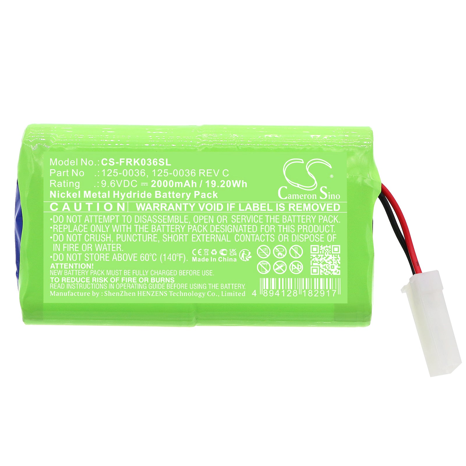 Ni-MH, Equipment, Survey, Test Battery fits Franklin Celltron Ultra, Grid C090 Ultra, 9.6V, 2000mAh Equipment, Survey, Test Cameron Sino Technology Limited