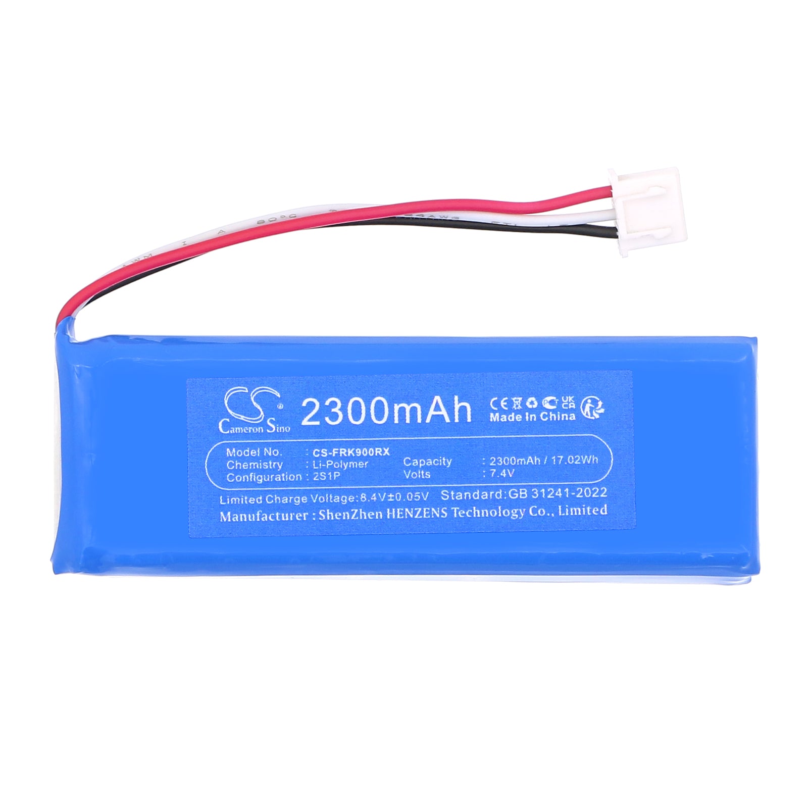 7.4V, , , Battery fits FrSky X9D Plus, X9DP2019, Remote Controller Cameron Sino Technology Limited