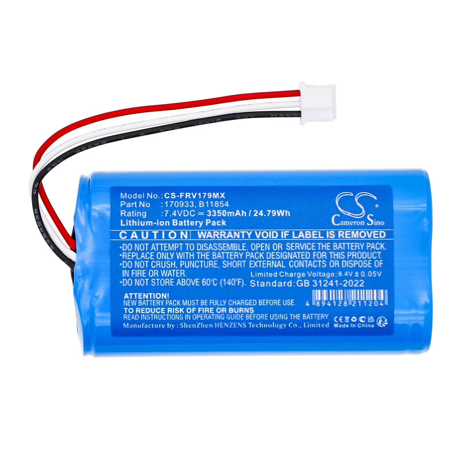 7.4V, Li-ion, 3350mAh, Battery fits Fresenius Agilia 4+, Agilia 6+, 24.79Wh Medical Cameron Sino Technology Limited