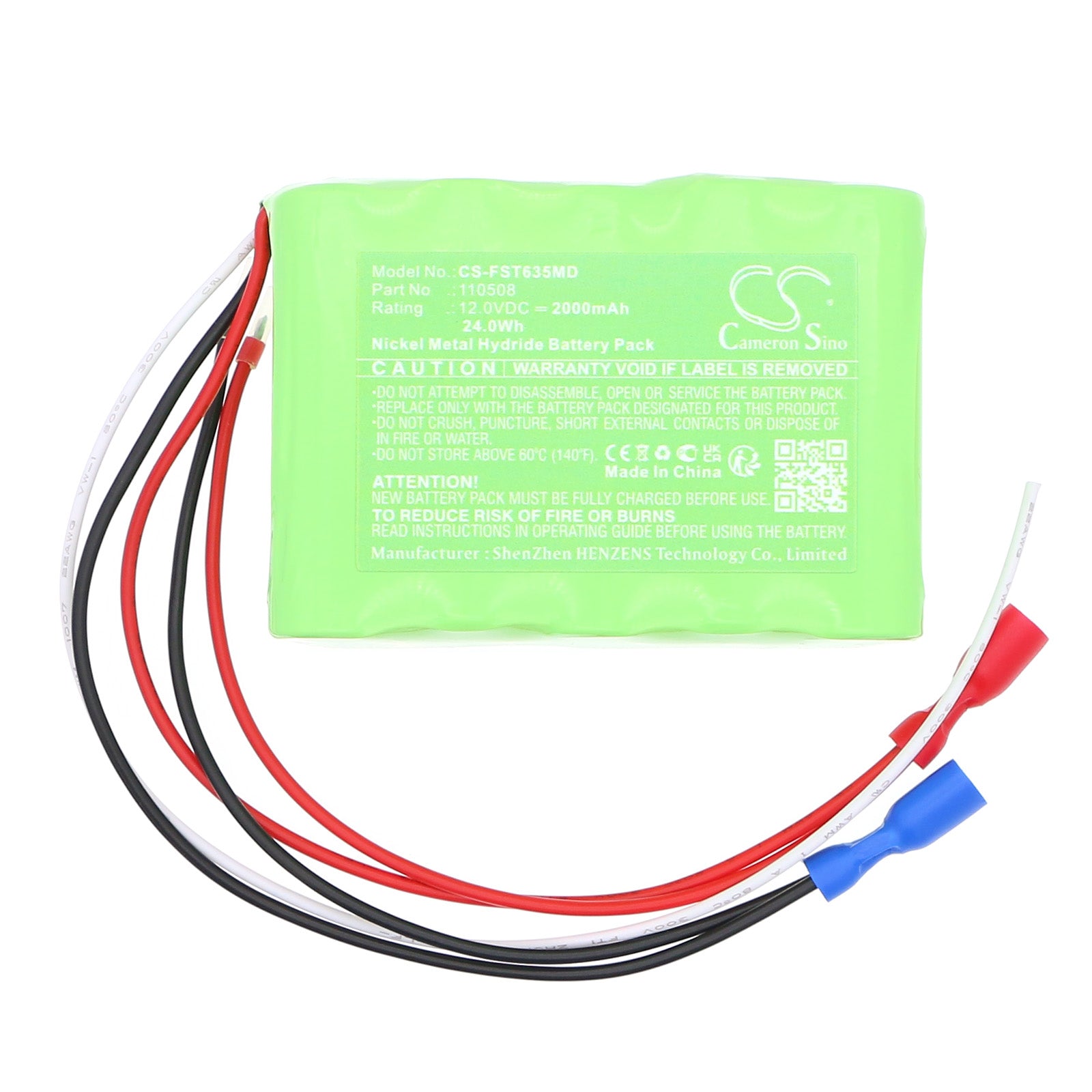 12V, Ni-MH, 2000mAh, Battery fits Fahl 63500, Suction Unit Tracheoport, 24Wh Medical Cameron Sino Technology Limited