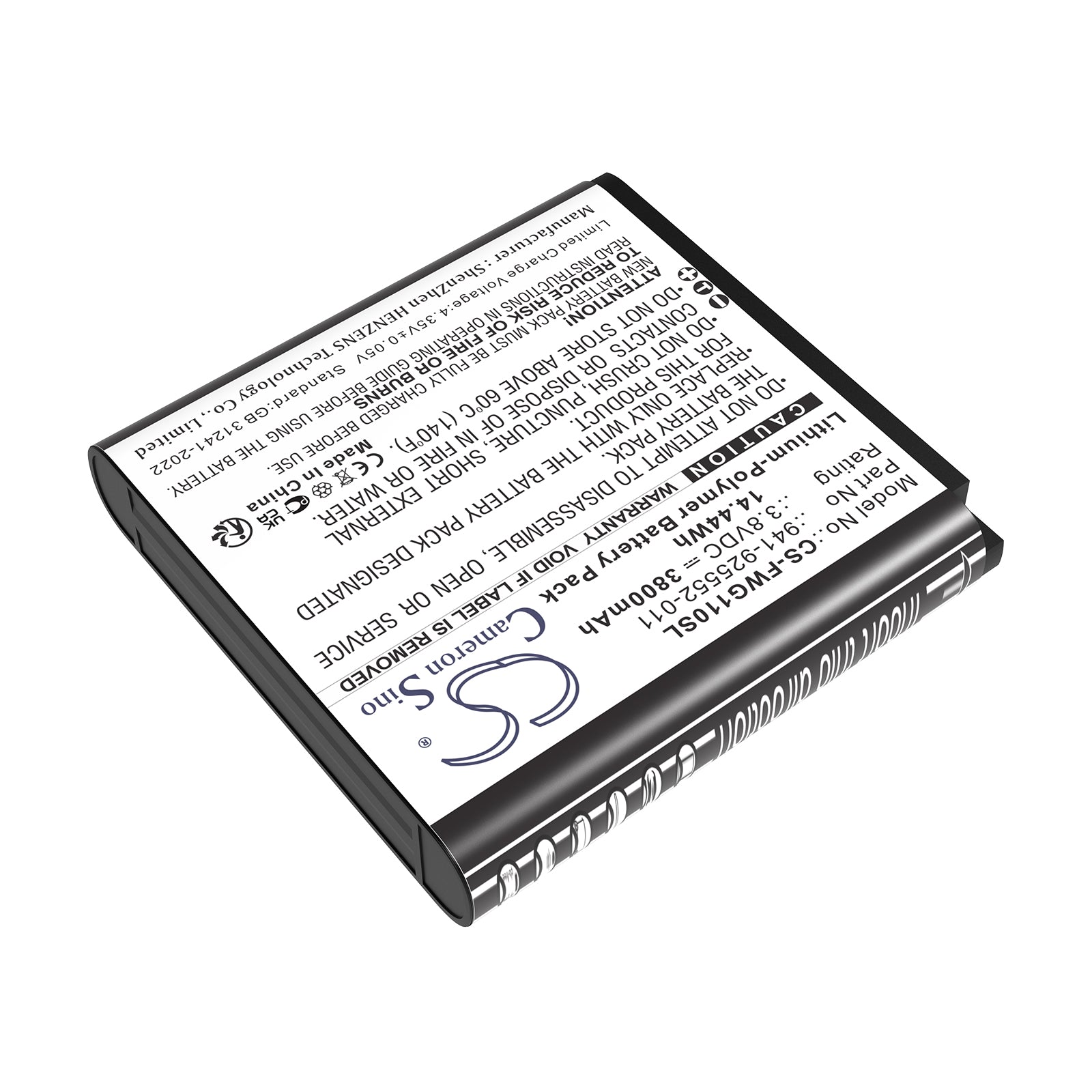 3.8V, Li-Polymer, 3800mAh, Battery fits JexStream RG1100 | Franklin Wireless RG1100, 14.44Wh Hotspot Cameron Sino Technology Limited