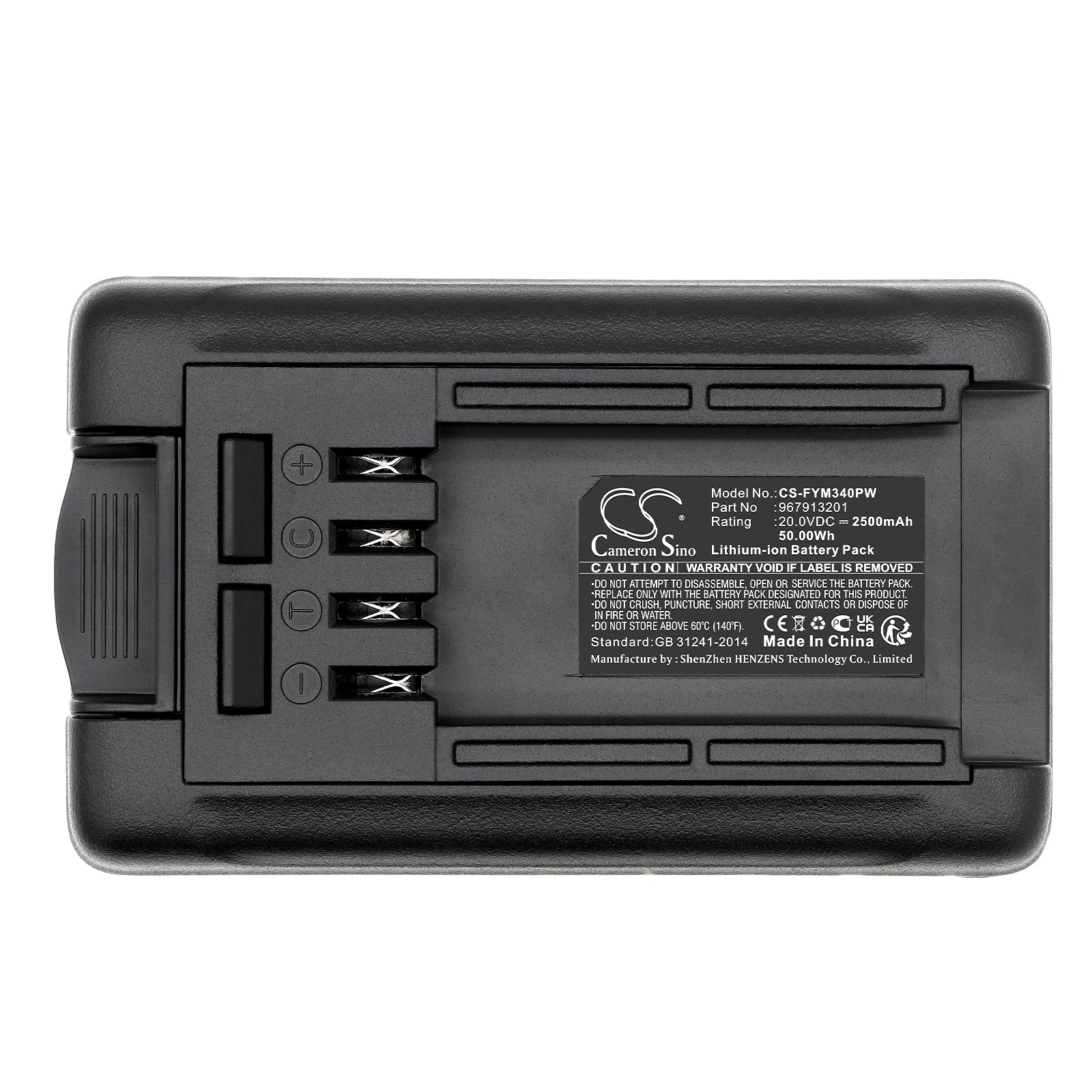 Li-ion, Lawn Mowers Battery fits Flymo 9678648-01, C-li 20v, 20.0V, 2500mAh Lawn Mowers Cameron Sino Technology Limited