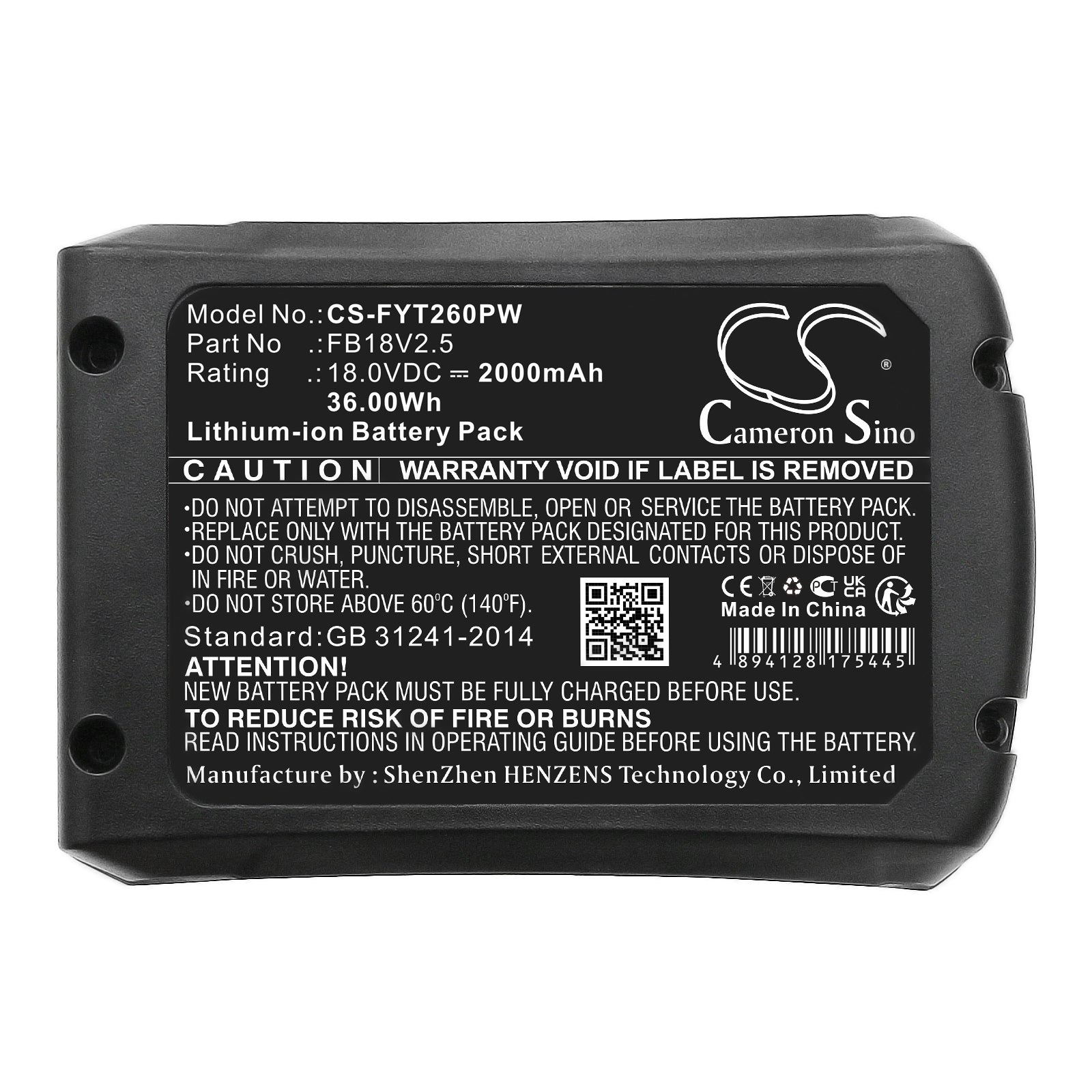 Li-ion, Gardening Tools Battery fits Flymo Easiclean Li 18v Cordless Pres, Easiclean Li Plus, 18.0V, 2000mAh Gardening Tools Cameron Sino Technology Limited