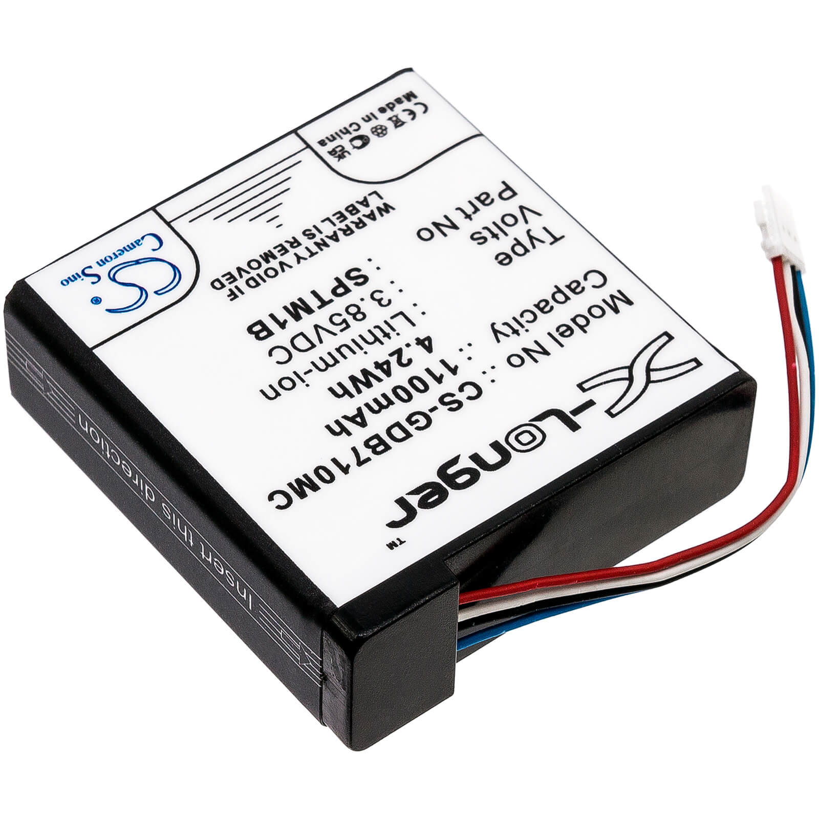 Li-ion Battery fits Gopro, Hero 7 Silver 3.85V, 1220mAh Camera Cameron Sino Technology Limited