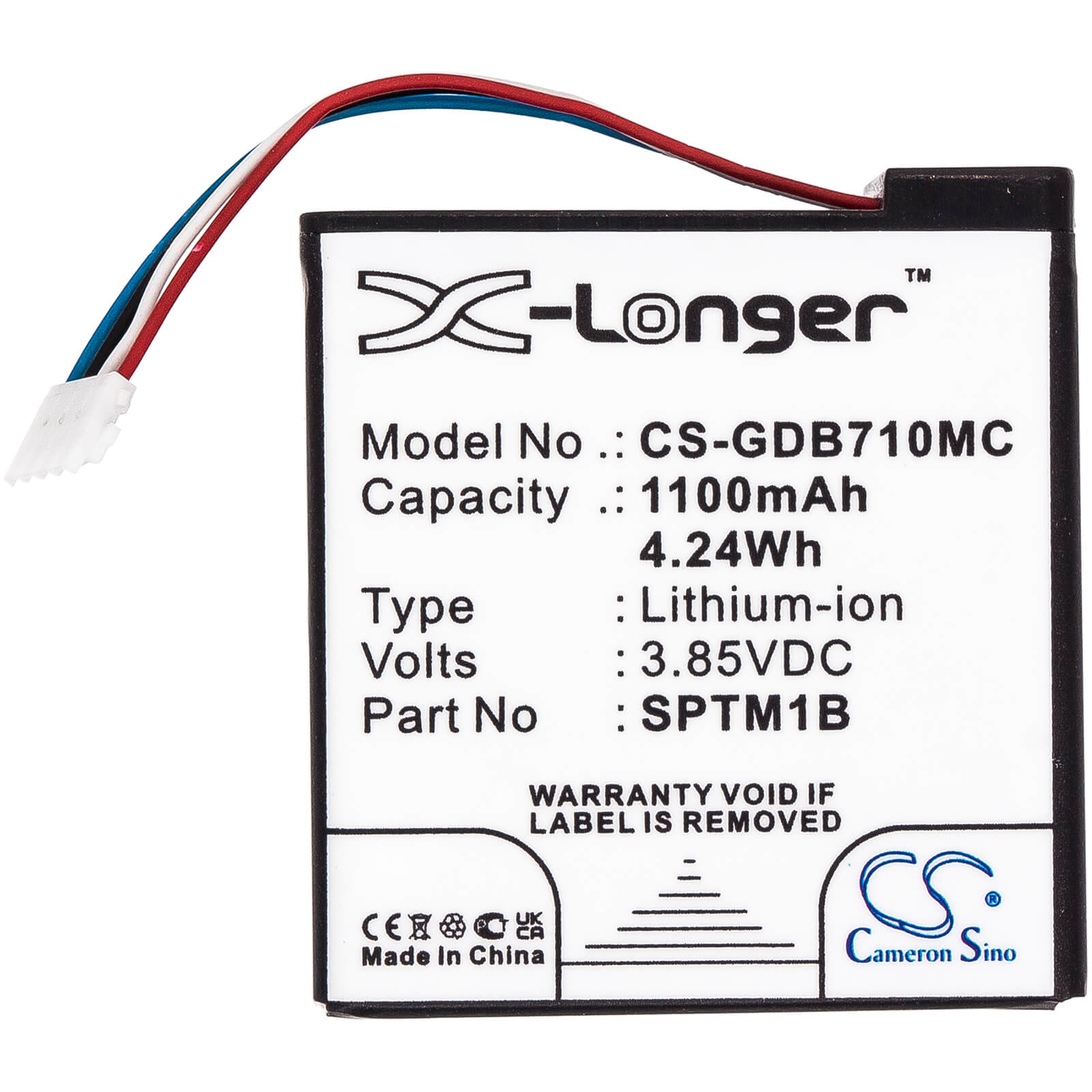 Li-ion Battery fits Gopro, Hero 7 Silver 3.85V, 1220mAh Camera Cameron Sino Technology Limited