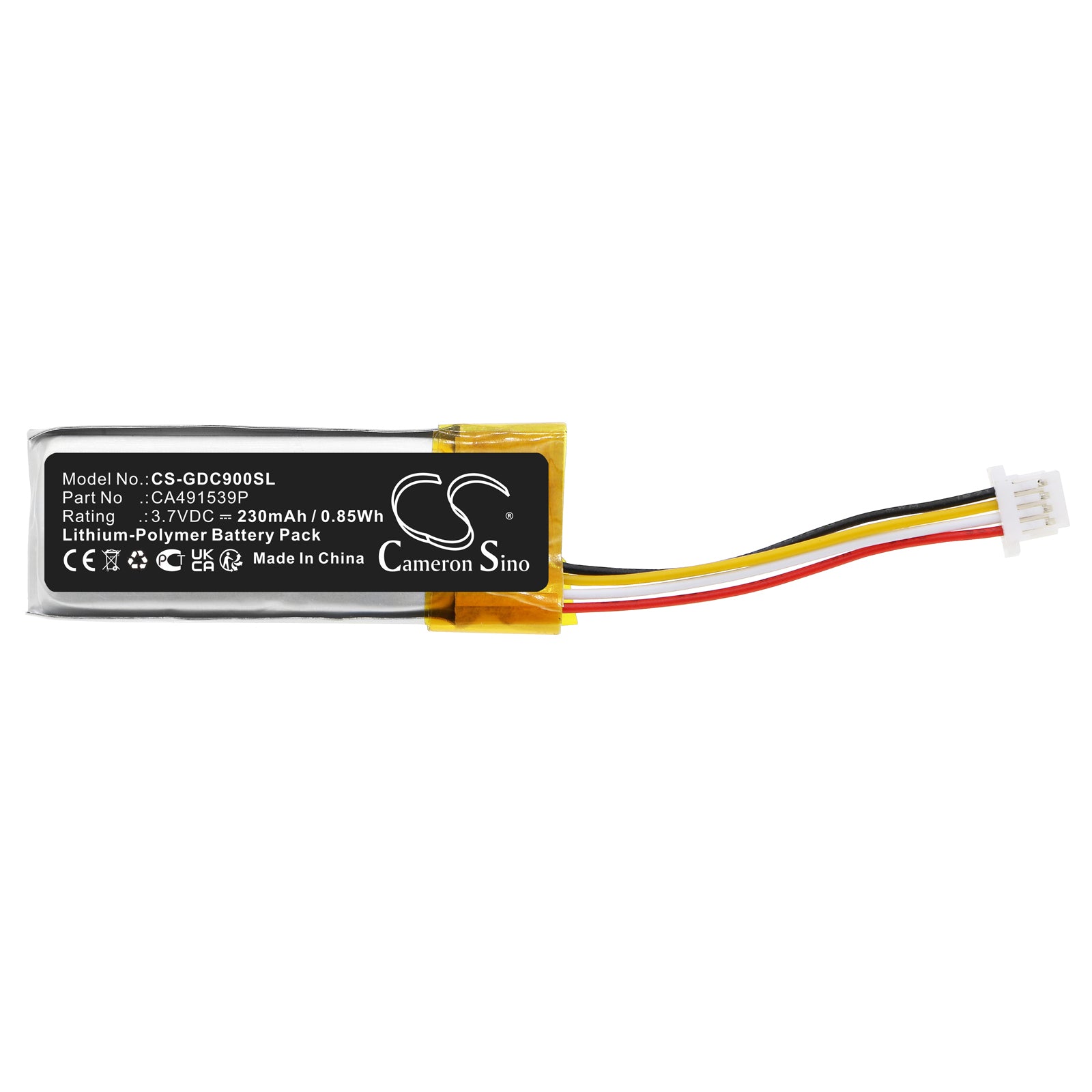 Li-Polymer, VR Battery fits Google D9sca, Daydream Controller, 3.7V, 230mAh VR Cameron Sino Technology Limited