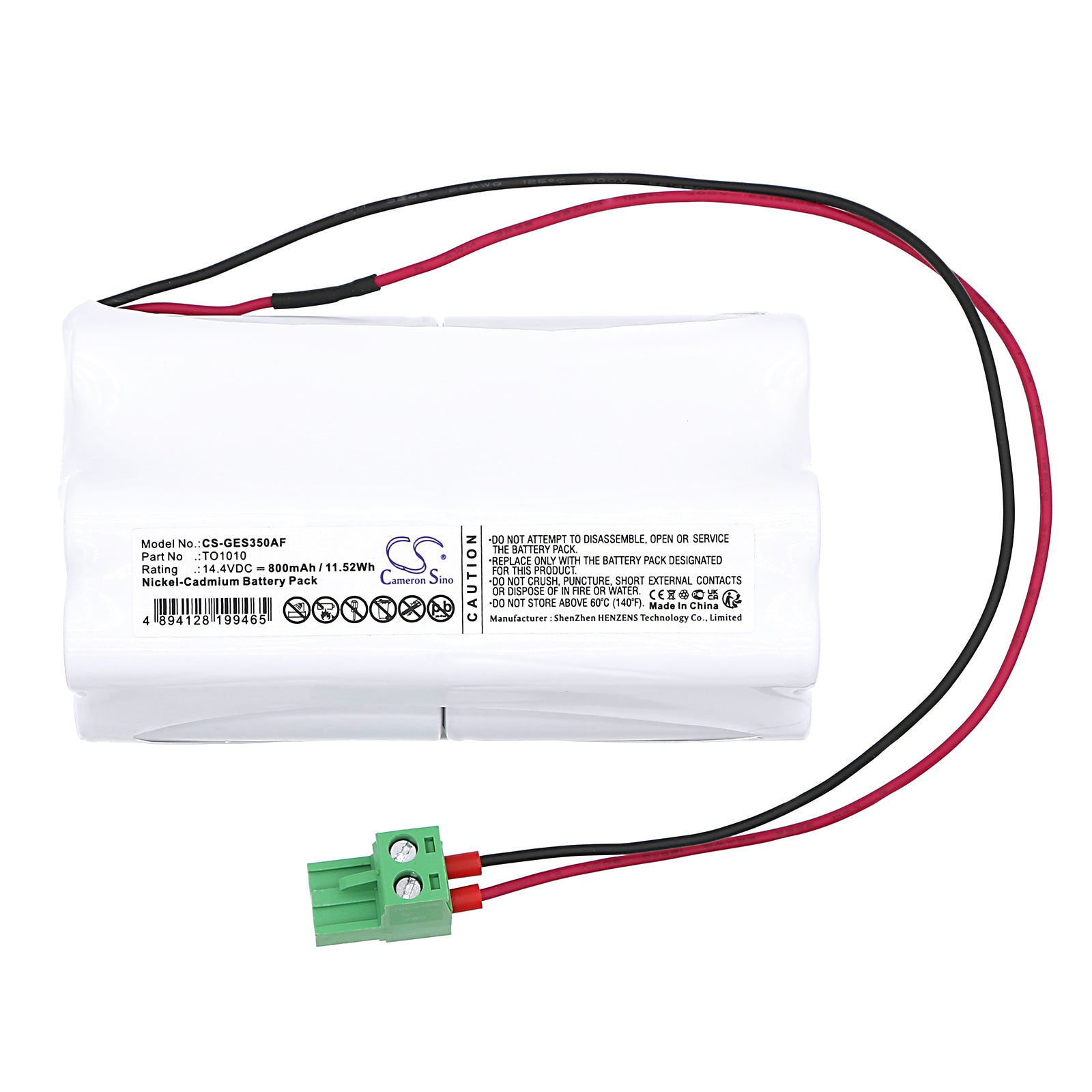 Ni-CD, Automatic Doors Battery fits Geze Sl Fr Ok, Tsa350, 14.4V, 800mAh Automatic Doors Cameron Sino Technology Limited