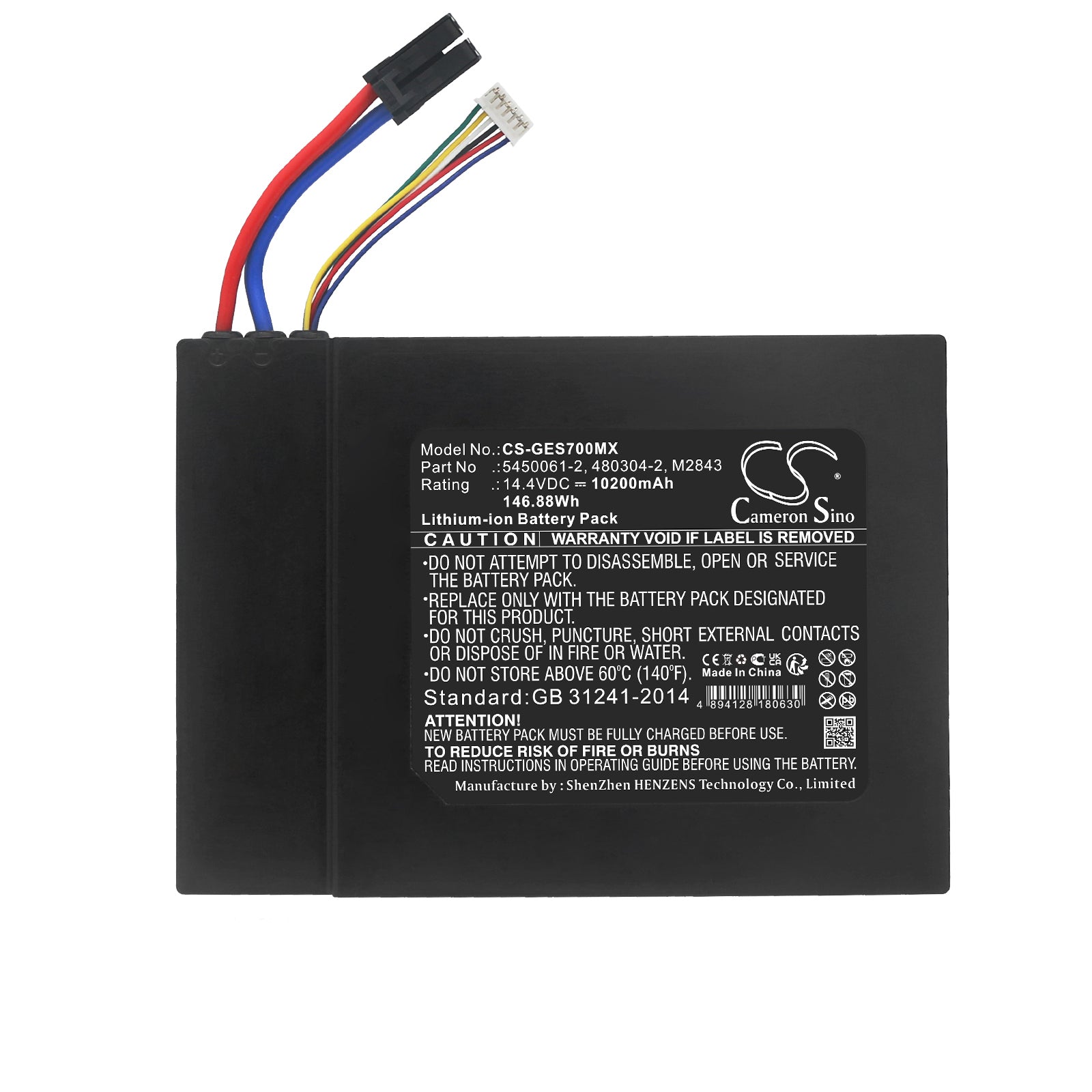 Li-ion, Medical Battery fits Ge Logiq S8 Polaris, Polaris Maru, 14.4V, 10200mAh Medical Cameron Sino Technology Limited
