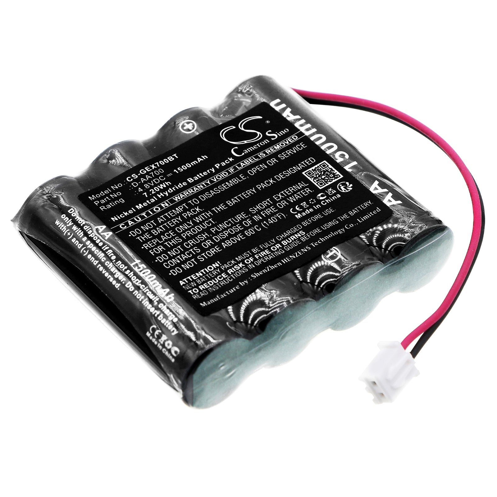 Ni-MH, Alarm System Battery fits Ge Control Panel, Security Simon Home Security T, 4.8V, 1500mAh Alarm System Cameron Sino Technology Limited