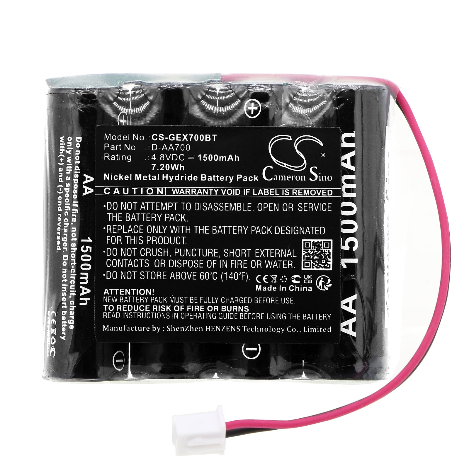 Ni-MH, Alarm System Battery fits Ge Control Panel, Security Simon Home Security T, 4.8V, 1500mAh Alarm System Cameron Sino Technology Limited