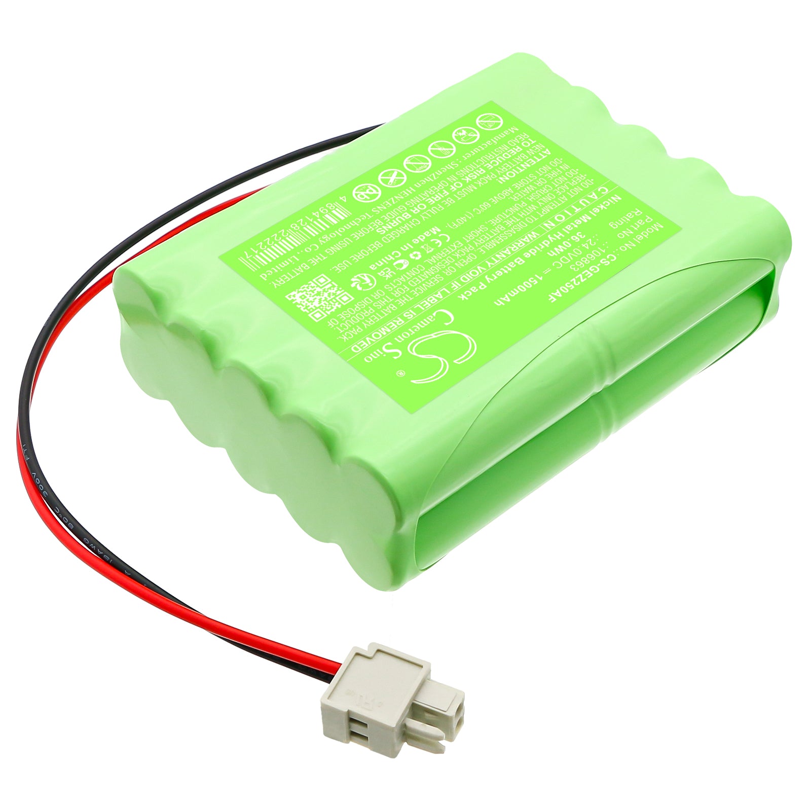 24V, Ni-MH, 1500mAh, Battery fits GEZE 106863, 80100404, 36Wh Automatic Doors Cameron Sino Technology Limited