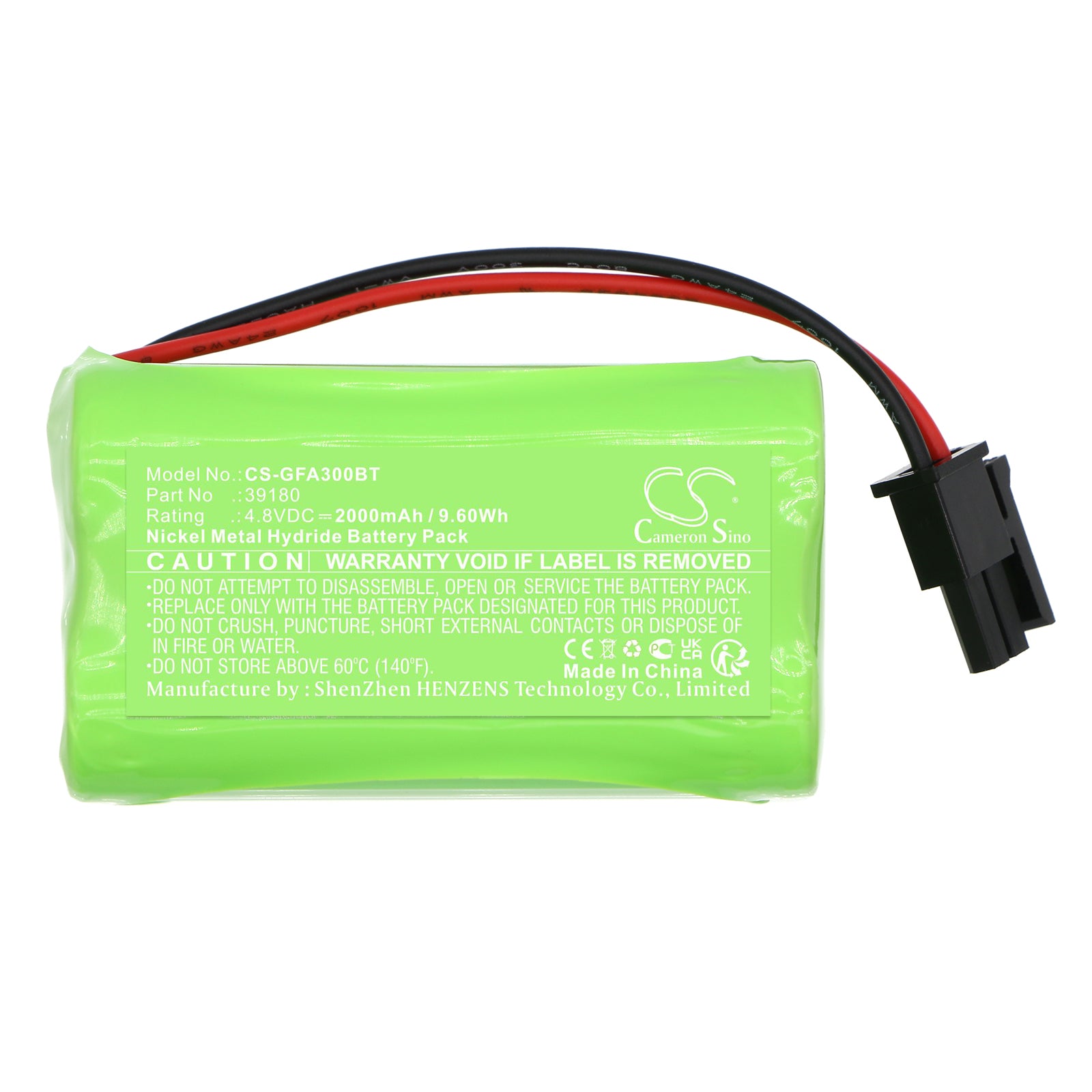 Ni-MH, Alarm System Battery fits Grothe Fa30, Fa30-az, 4.8V, 2000mAh Alarm System Cameron Sino Technology Limited