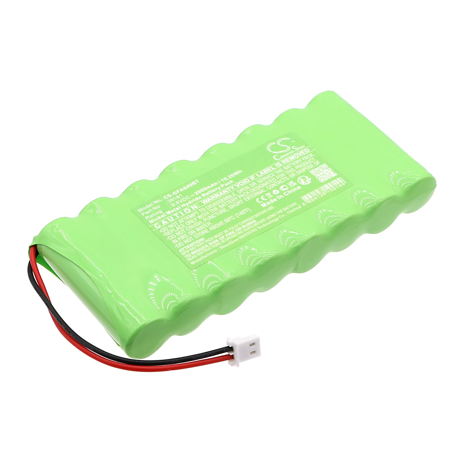 Ni-MH, Alarm System Battery fits Grothe Fa64, Fa64-akku72, 9.6V, 2000mAh Alarm System Cameron Sino Technology Limited