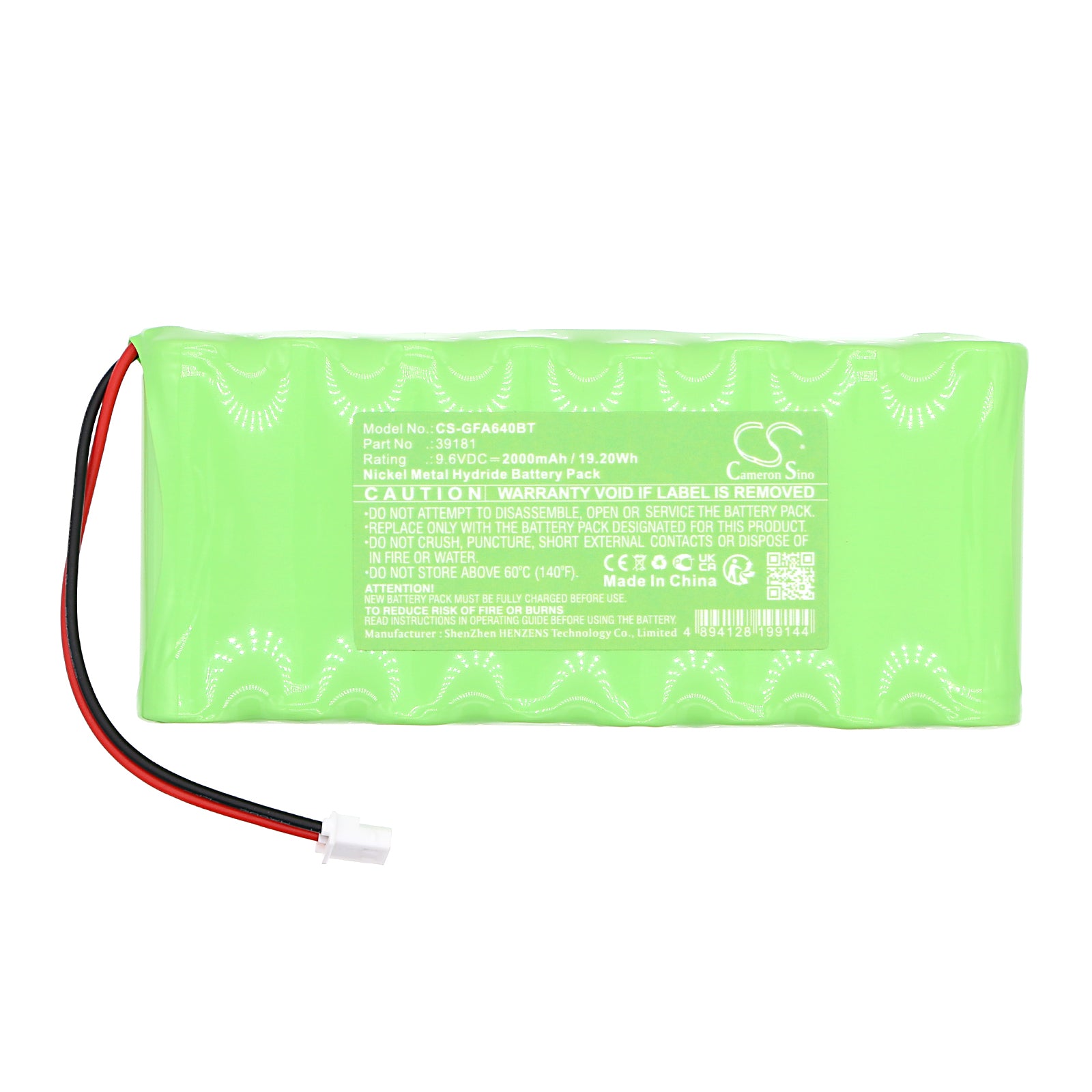 Ni-MH, Alarm System Battery fits Grothe Fa64, Fa64-akku72, 9.6V, 2000mAh Alarm System Cameron Sino Technology Limited