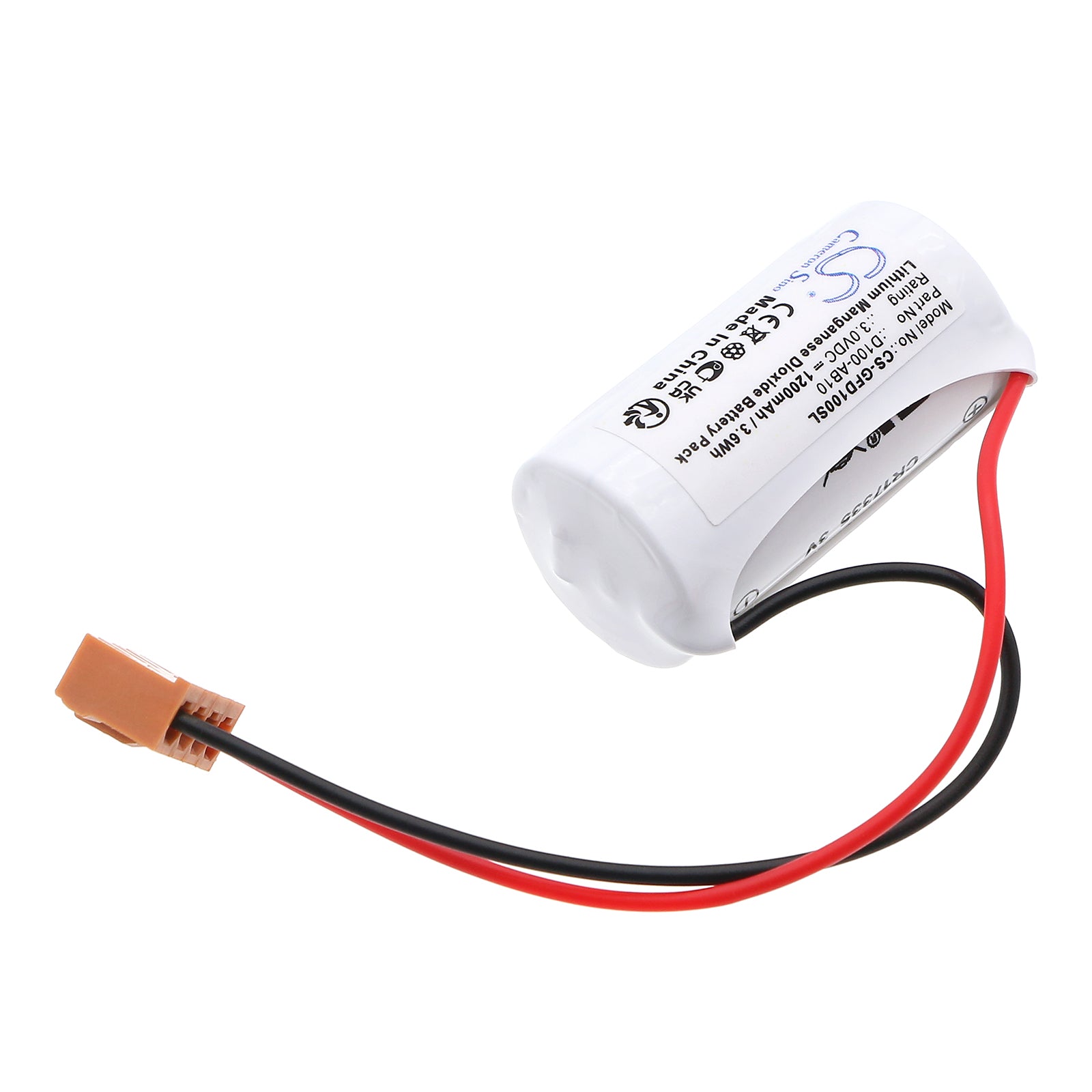 3V, Li-MnO2, 1200mAh, Battery fits GE Fanuc D100, D100 programmable logic controllers, 3.6Wh PLC Cameron Sino Technology Limited