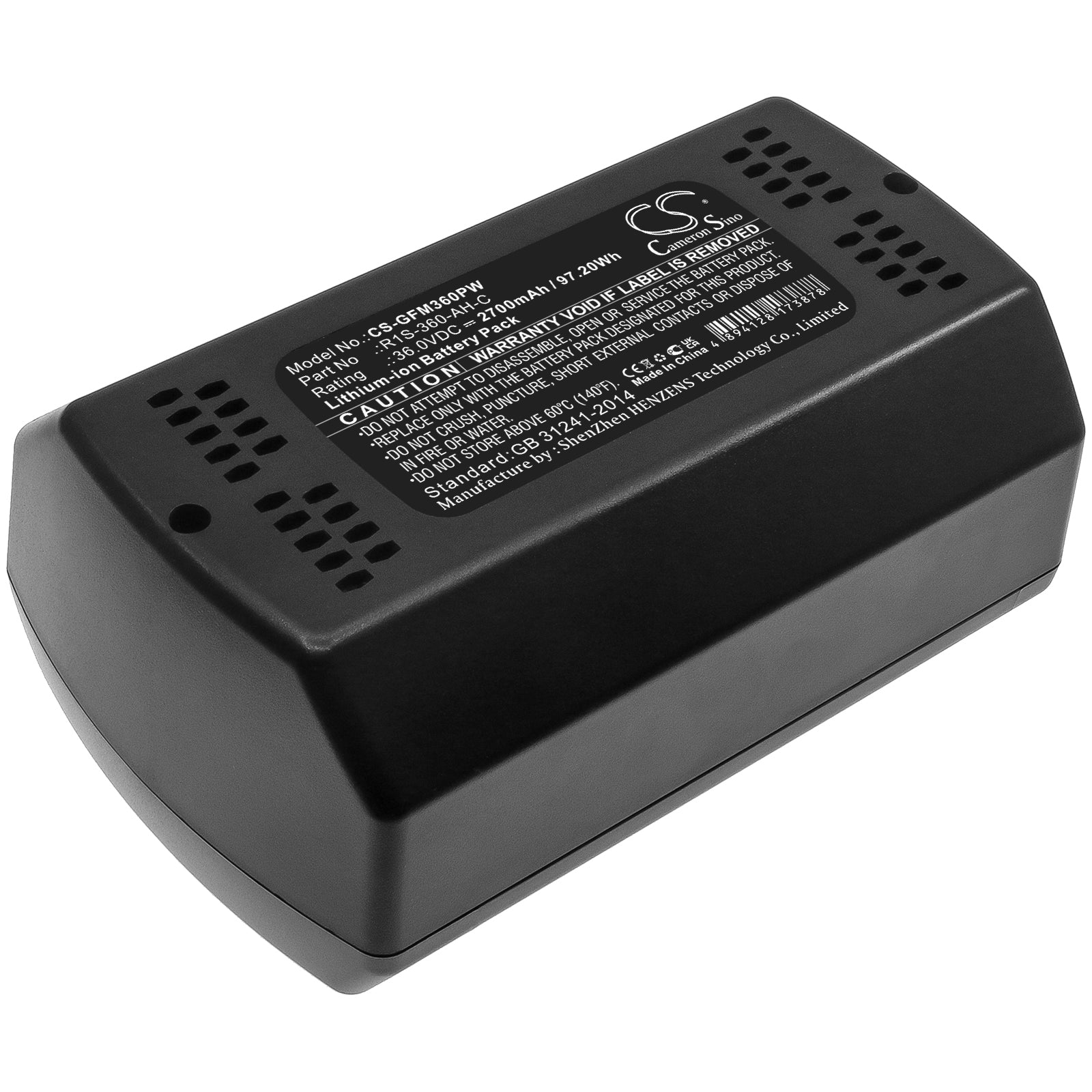 Li-ion, Lawn Mowers Battery fits Garden Feelings Gdlm3640, Iam 36-3730 F, 36.0V, 2700mAh Lawn Mowers Cameron Sino Technology Limited