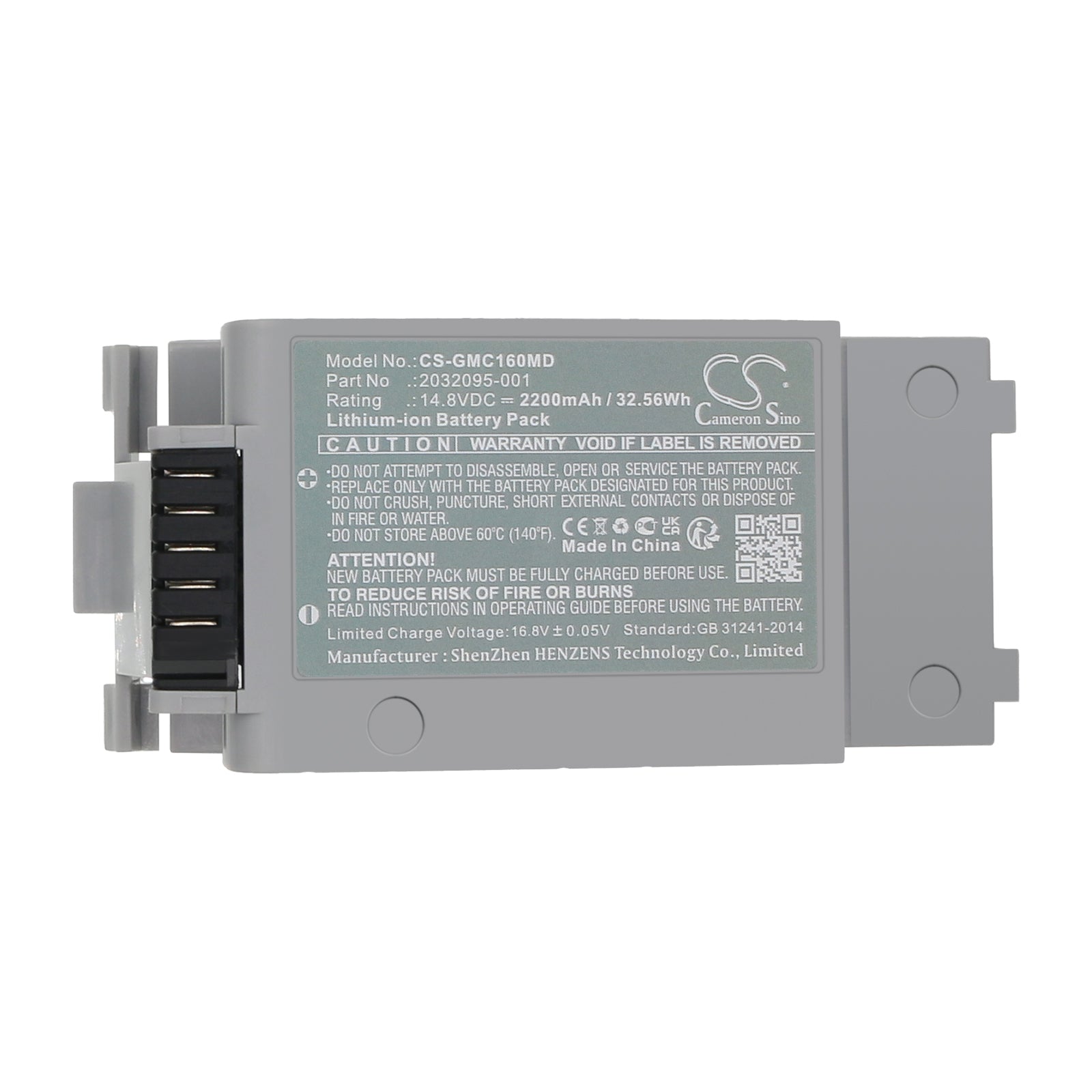 Li-ion, Medical Battery fits Ge Ecg Mac 1600, Mac 1600, 14.8V, 2200mAh Medical Cameron Sino Technology Limited