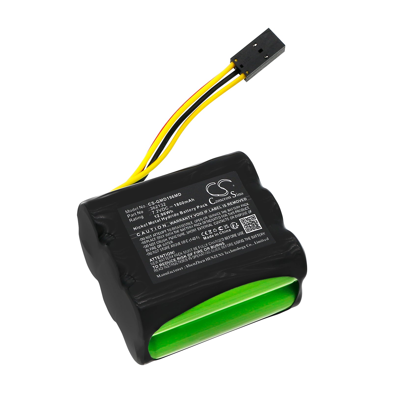 7.2V, Ni-MH, 1800mAh, Battery fits GretagMacbeth Densitometer D196, Densitometer D19C, 12.96Wh Medical Cameron Sino Technology Limited