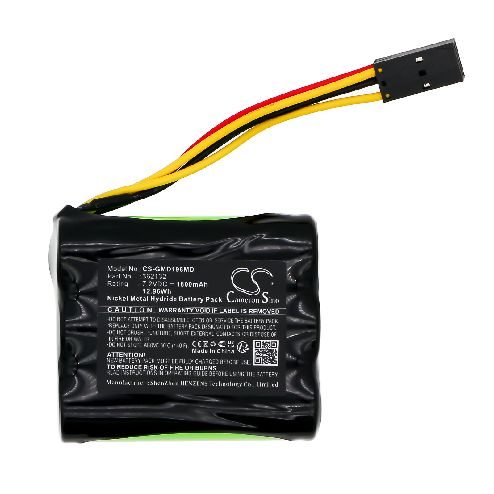7.2V, Ni-MH, 1800mAh, Battery fits GretagMacbeth Densitometer D196, Densitometer D19C, 12.96Wh Medical Cameron Sino Technology Limited