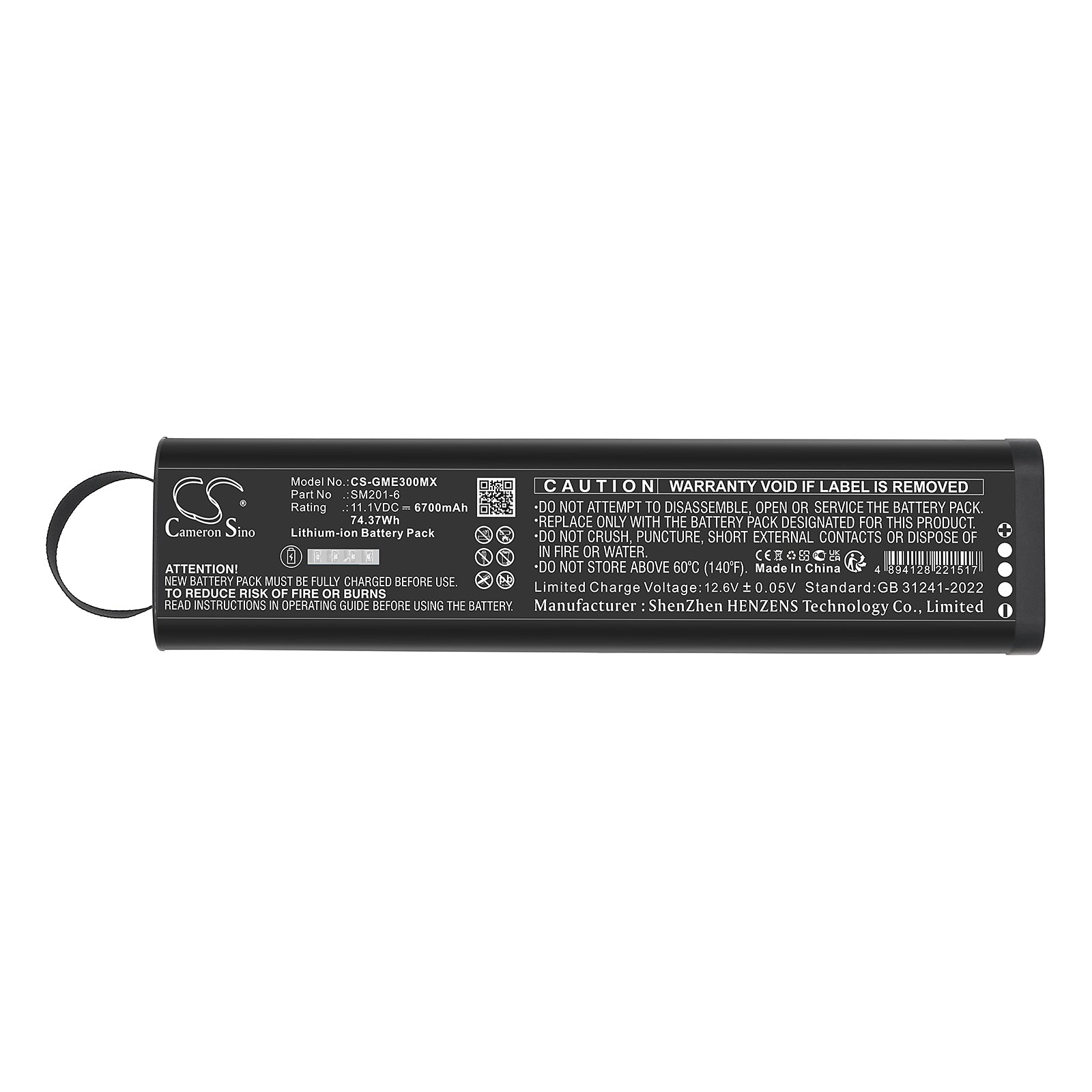 11.1V, Li-ion, 6700mAh, Battery fits Anritsu MT9082, MT9082A2, 74.37Wh Equipment, Survey, Test Cameron Sino Technology Limited