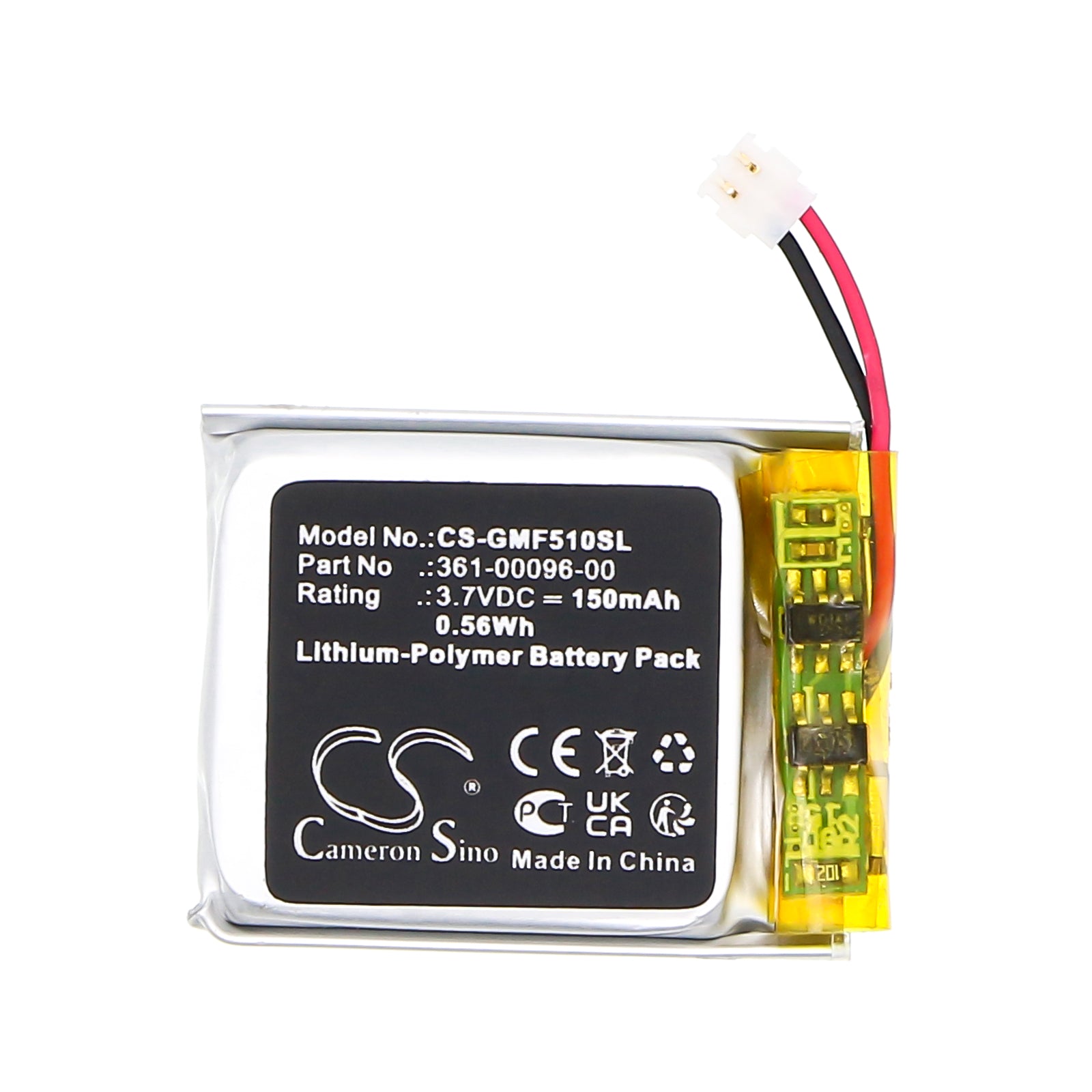 3.7V, Li-Polymer, 150mAh, Battery fits Garmin Fenix 5S, Fenix 5S Plus, 0.56Wh Smartwatch Cameron Sino Technology Limited