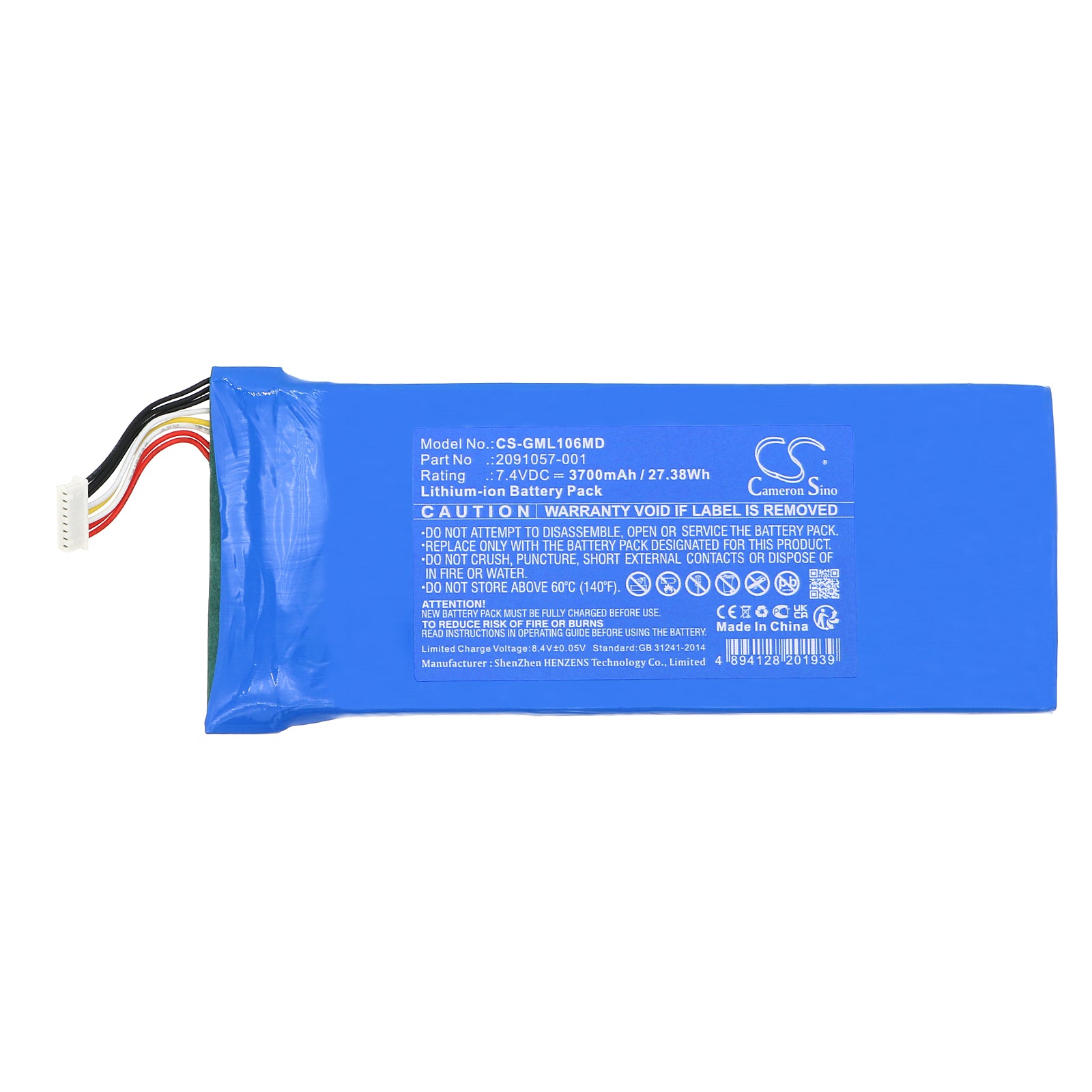 Li-ion, Medical Battery fits Ge Mack Link, 7.4V, 3700mAh Medical Cameron Sino Technology Limited