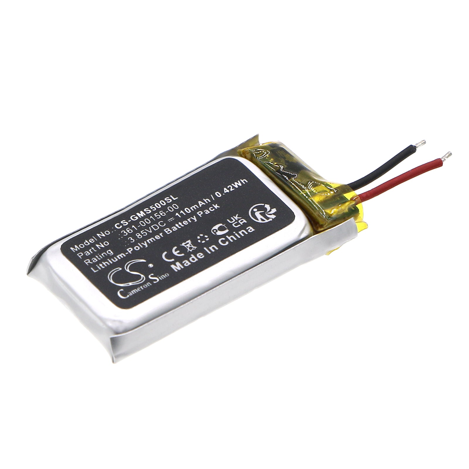 Li-Polymer, Smartwatch Battery fits Garmin Vivosmart 5, 3.85V, 110mAh Smartwatch Cameron Sino Technology Limited