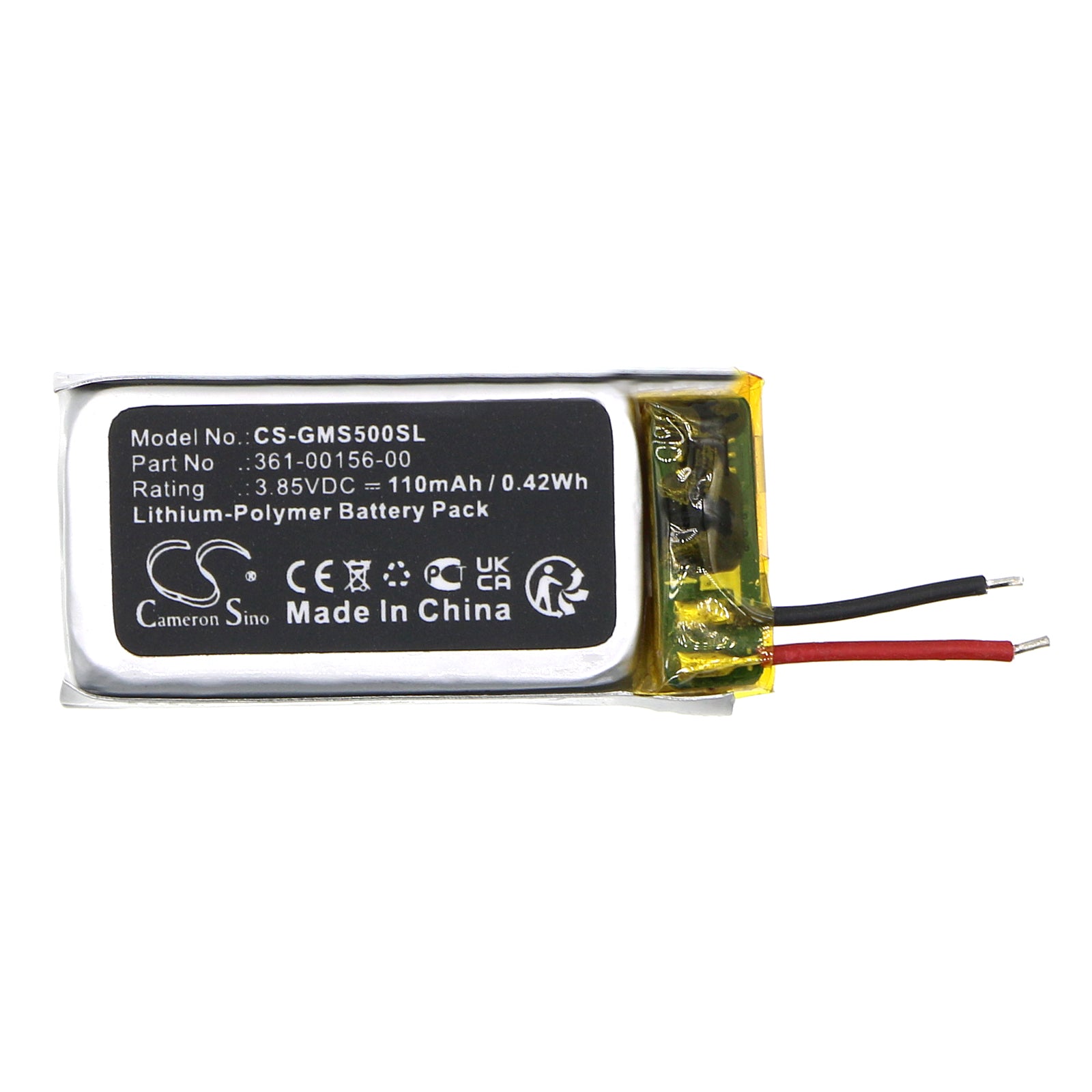 Li-Polymer, Smartwatch Battery fits Garmin Vivosmart 5, 3.85V, 110mAh Smartwatch Cameron Sino Technology Limited
