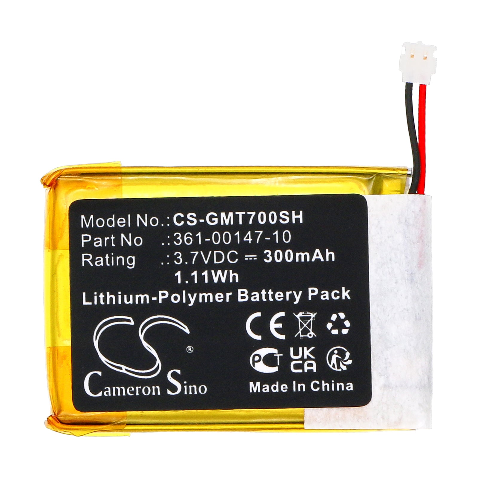 Li-Polymer, Smartwatch Battery fits Garmin Fenix 7x, Tactix 7, 3.7V, 300mAh Smartwatch Cameron Sino Technology Limited