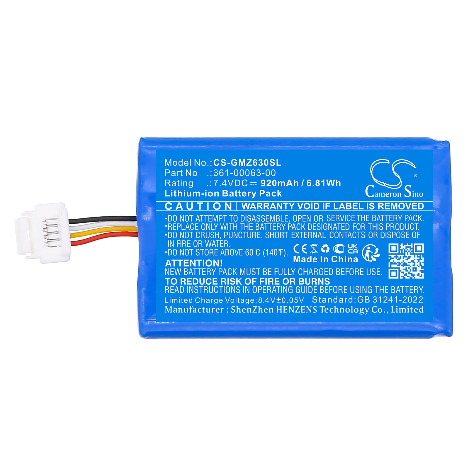 7.4V, Li-ion, 920mAh, Battery fits BMW Motorrad Navigator V, Motorrad Navigator VI 6 Endurance, 6.81Wh GPS, Navigator Cameron Sino Technology Limited